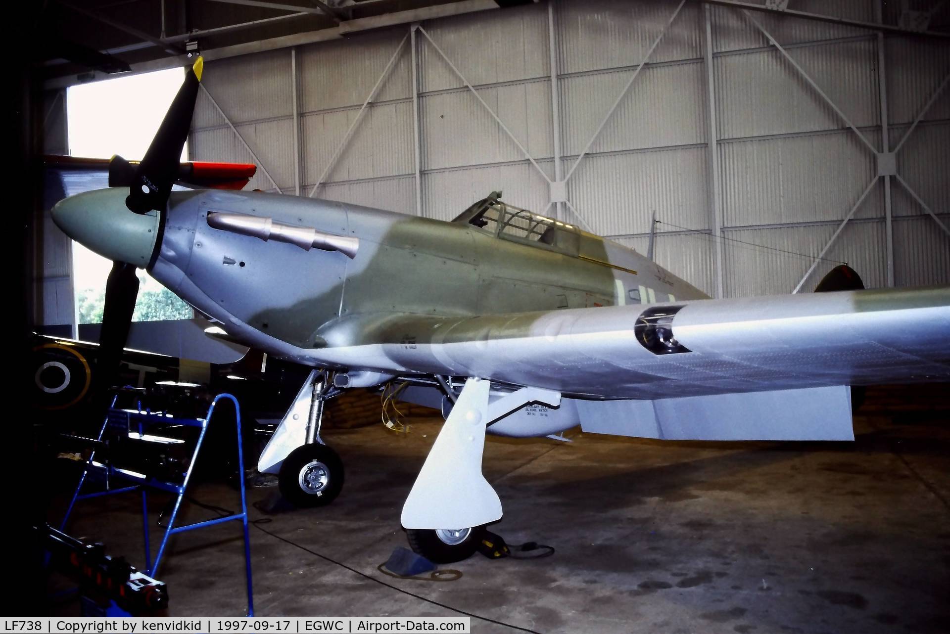 LF738, 1944 Hawker Hurricane IIC C/N Not found LF738, A visit to Cosford in 1997.