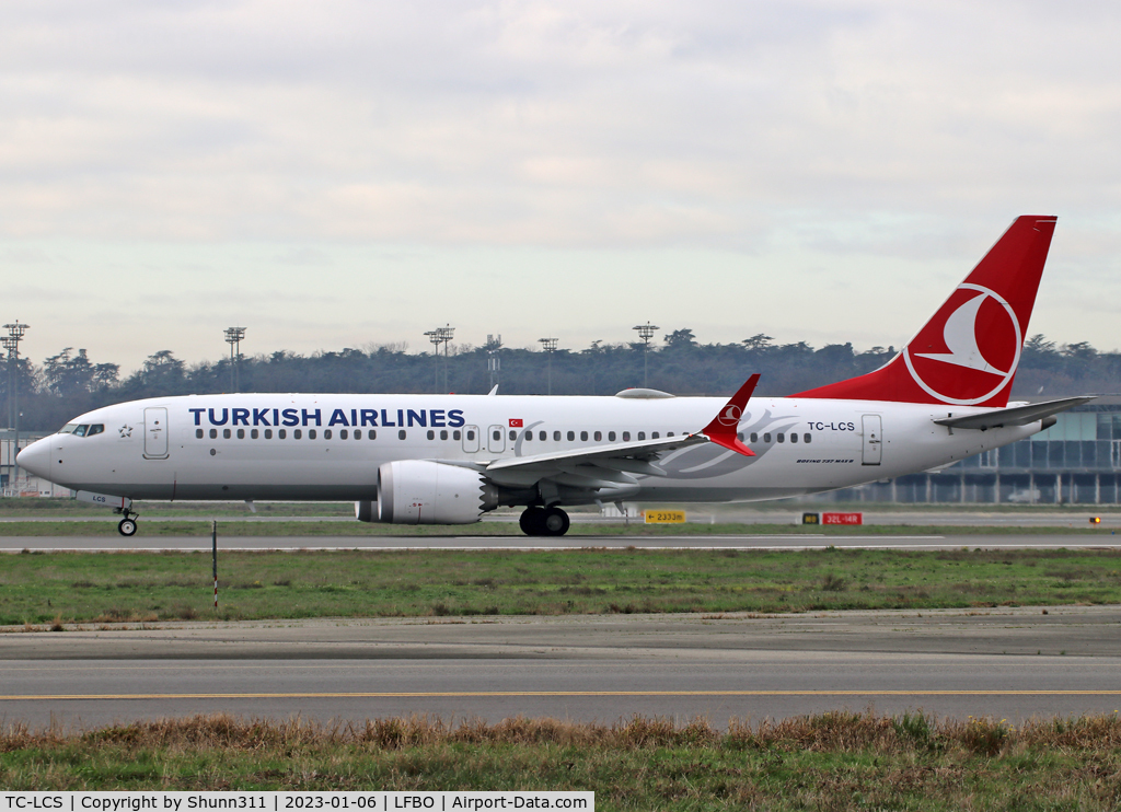 TC-LCS, 2019 Boeing 737-8 MAX C/N 60060, Ready for take off from rwy 14L