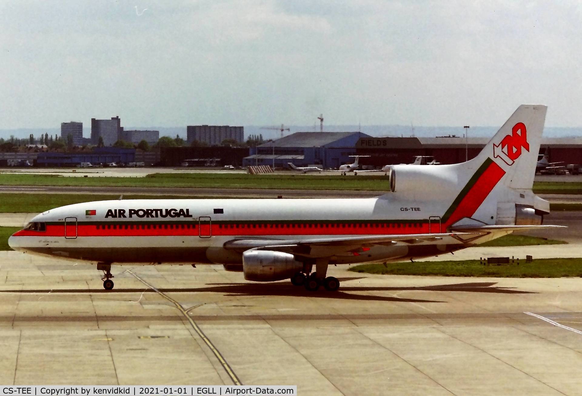 CS-TEE, 1984 Lockheed L-1011-385-3 TriStar 500 C/N 293B-1243, At London Heathrow early 1990''s