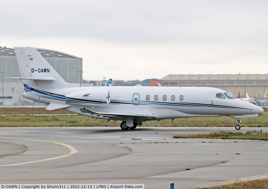 D-CAWN, 2019 Cessna 680A Citation Latitude C/N 680A-0197, Taxiing to the General Aviation area...