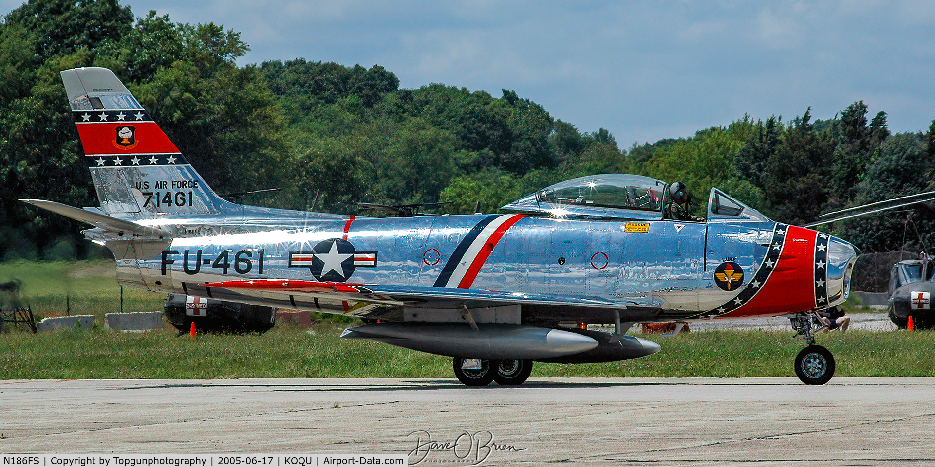 N186FS, 1956 Canadair CL-13B Sabre 6 C/N 1461, Ed Shipley holding short to practice for Heritage Flight