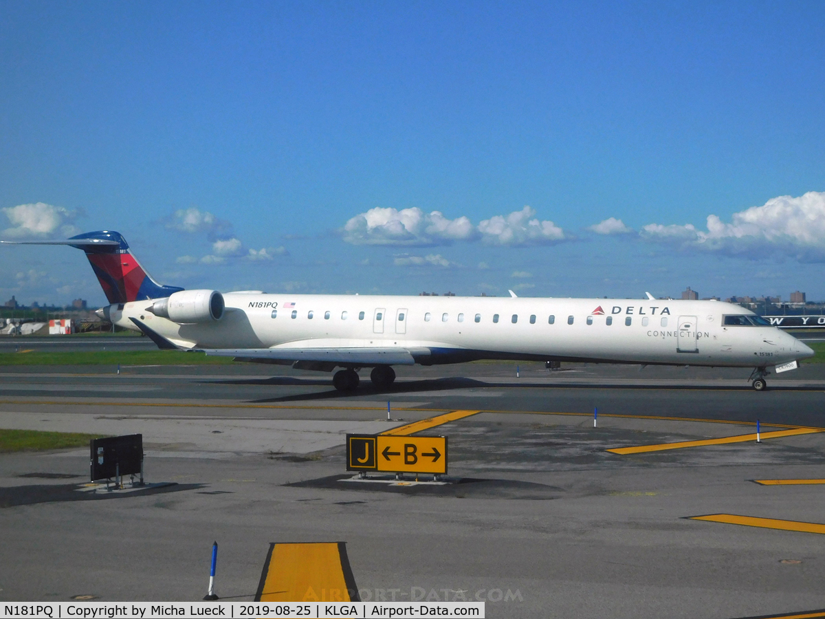 N181PQ, 2008 Bombardier CRJ-900ER (CL-600-2D24) C/N 15181, At La Guardia