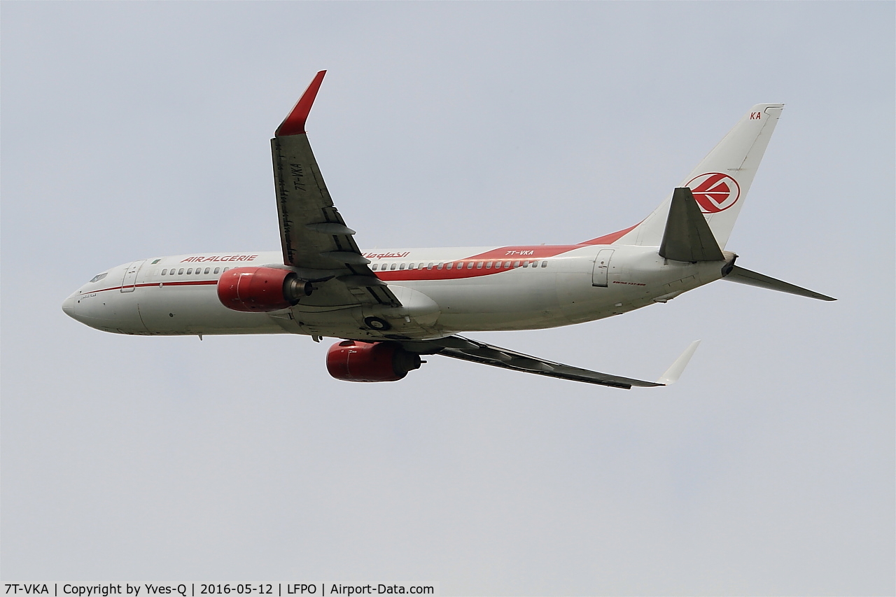 7T-VKA, 2005 Boeing 737-8D6 C/N 34164, Boeing 737-8D6, Climbing from rwy 26, Paris Orly airport (LFPO-ORY)
