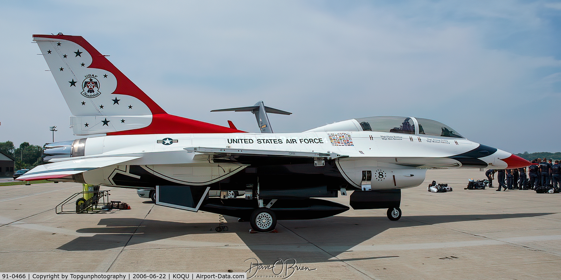 91-0466, 1991 General Dynamics F-16D Fighting Falcon C/N CD-21, TB#8