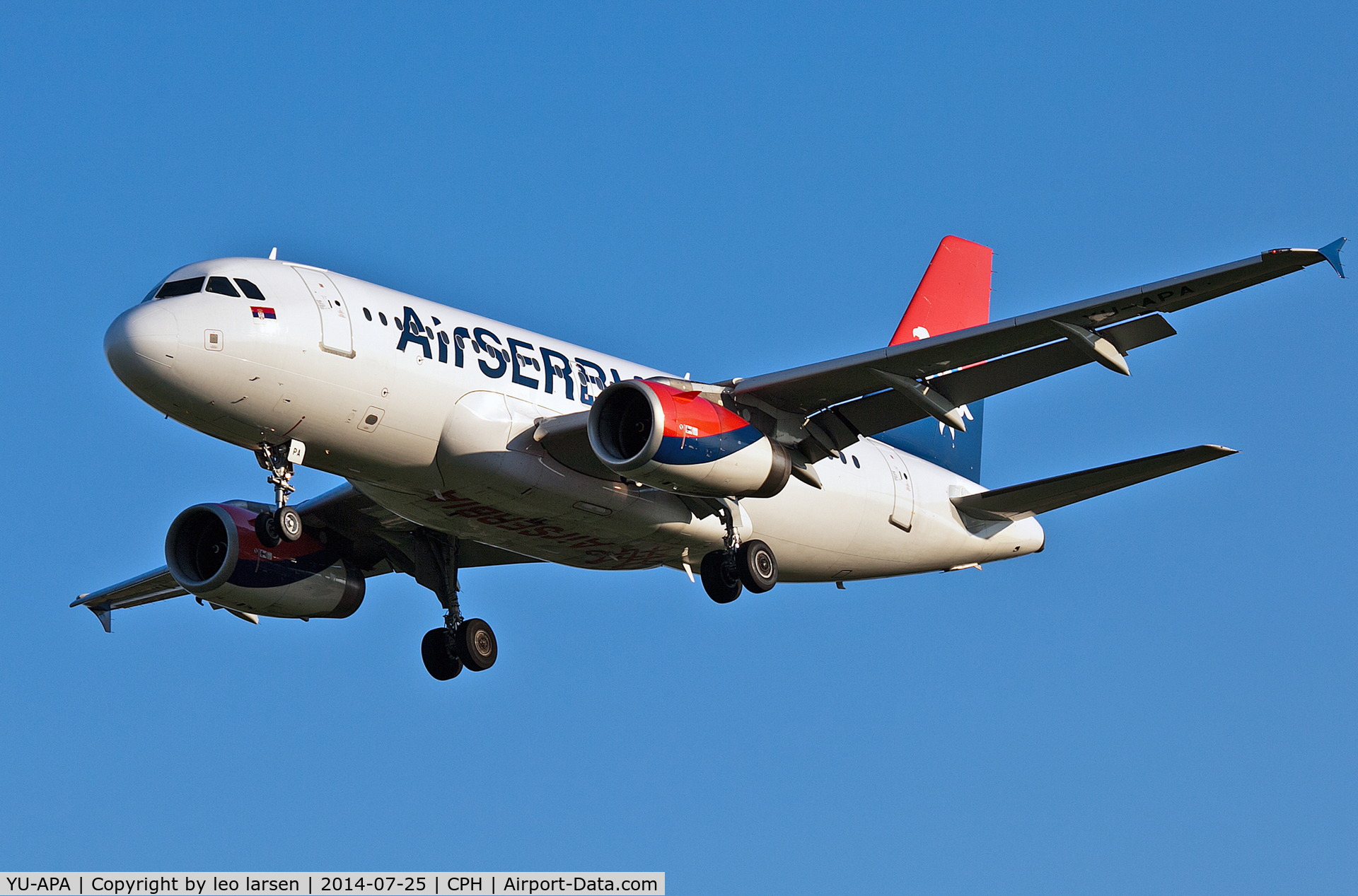 YU-APA, 2004 Airbus A319-132 C/N 2277, Copenhagen 25.7.2014