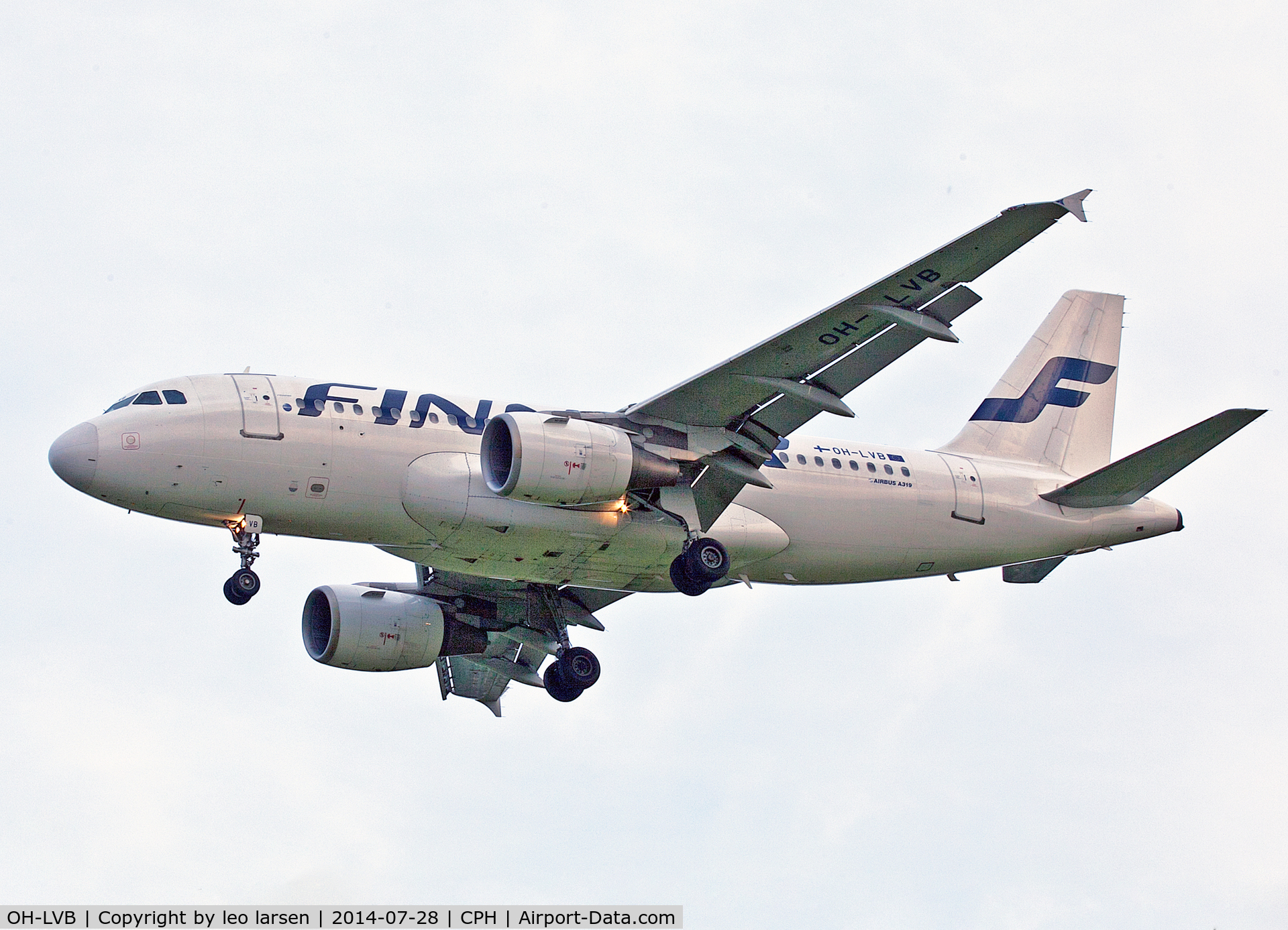 OH-LVB, 1999 Airbus A319-112 C/N 1107, Copenhagen 28.7.2014