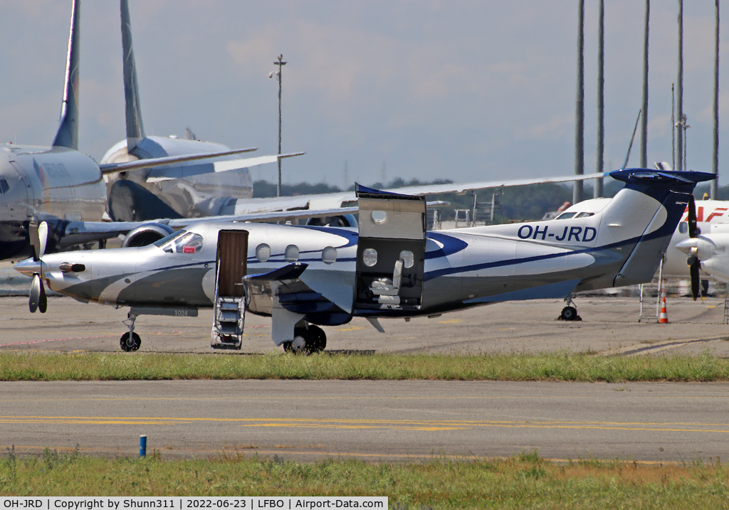 OH-JRD, 2008 Pilatus PC-12/47E C/N 1024, Parked at the General Aviation area...