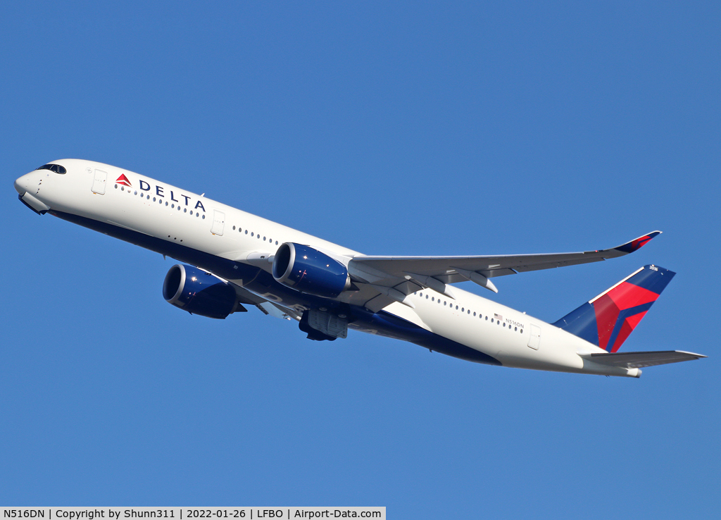 N516DN, Airbus A350-941 C/N 530, Delivery day...
