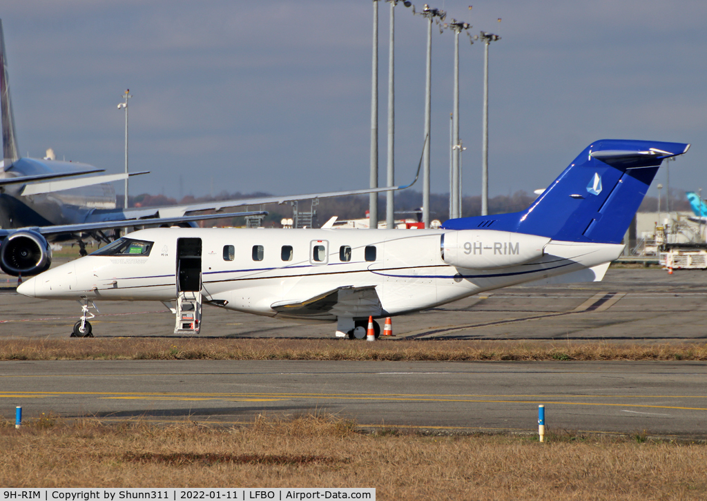 9H-RIM, 2021 Pilatus PC-24 C/N 220, Parked at the General Aviation area...