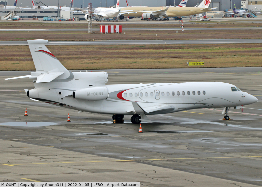 M-OUNT, 2012 Dassault Falcon 7X C/N 175, Parked at the General Aviation area...