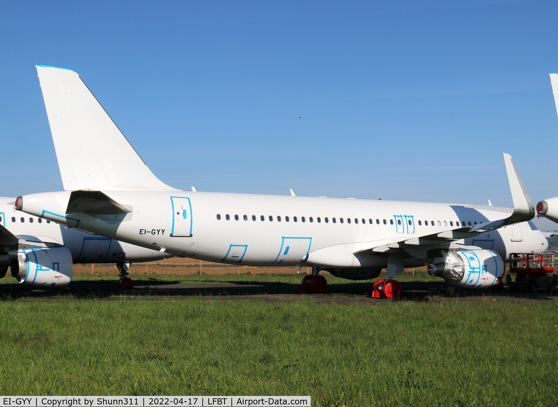 EI-GYY, 2013 Airbus A320-214 C/N 5844, Parked in all white c/s without titles...