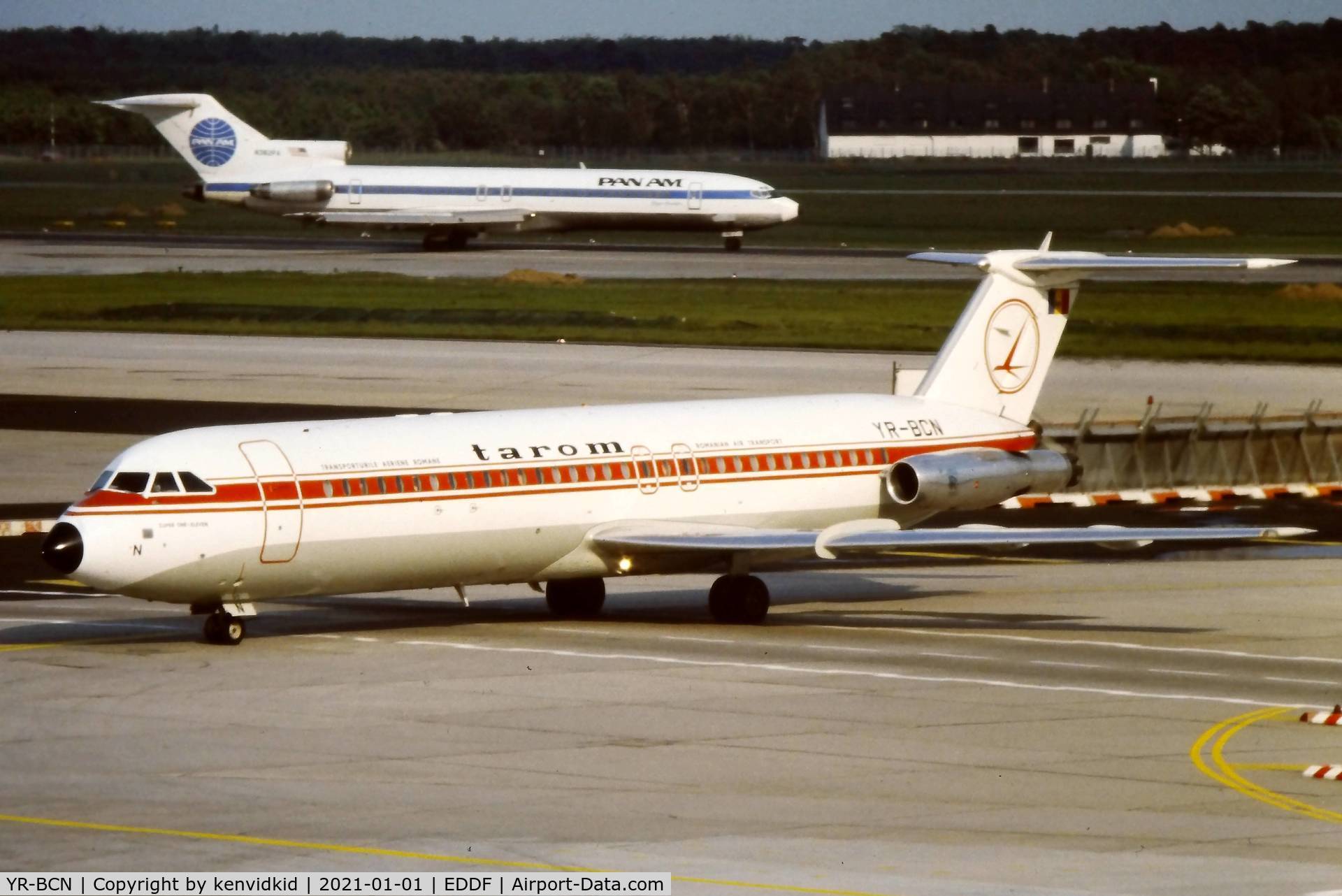 YR-BCN, 1980 BAC 111-525FT One-Eleven C/N BAC.266, At Frankfurt, early 1980''s.