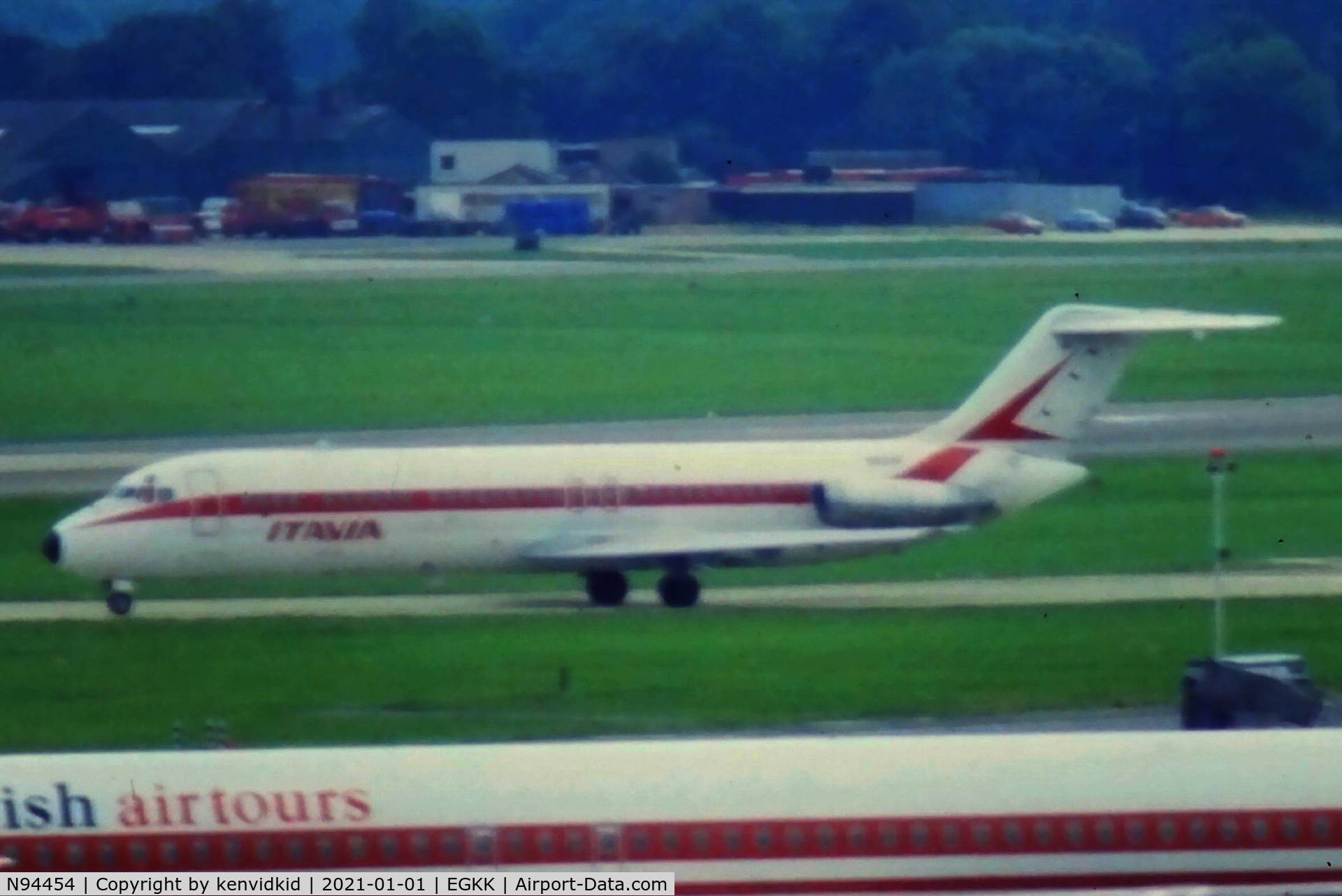 N94454, 1968 Douglas DC-9-33RC C/N 47291, At London Gatwick, early 1980's.
