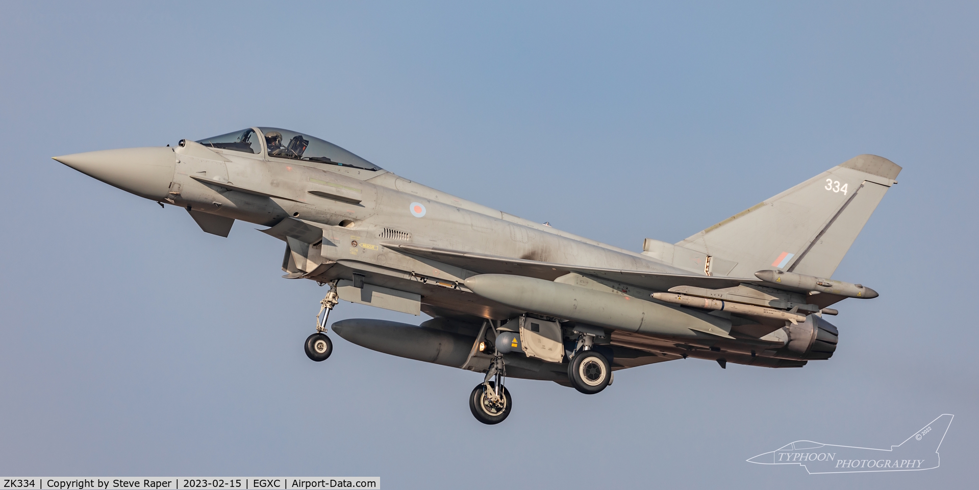ZK334, 2012 Eurofighter EF-2000 Typhoon FGR.4 C/N BS095, Low approach 25 at Coningsby