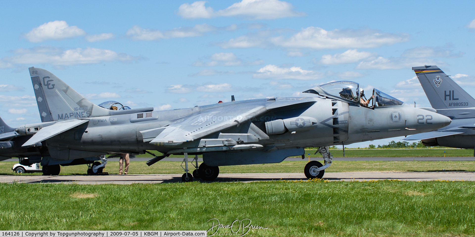164126, McDonnell Douglas AV-8B Harrier II C/N 202, Harrier Demo taxiing out to the active