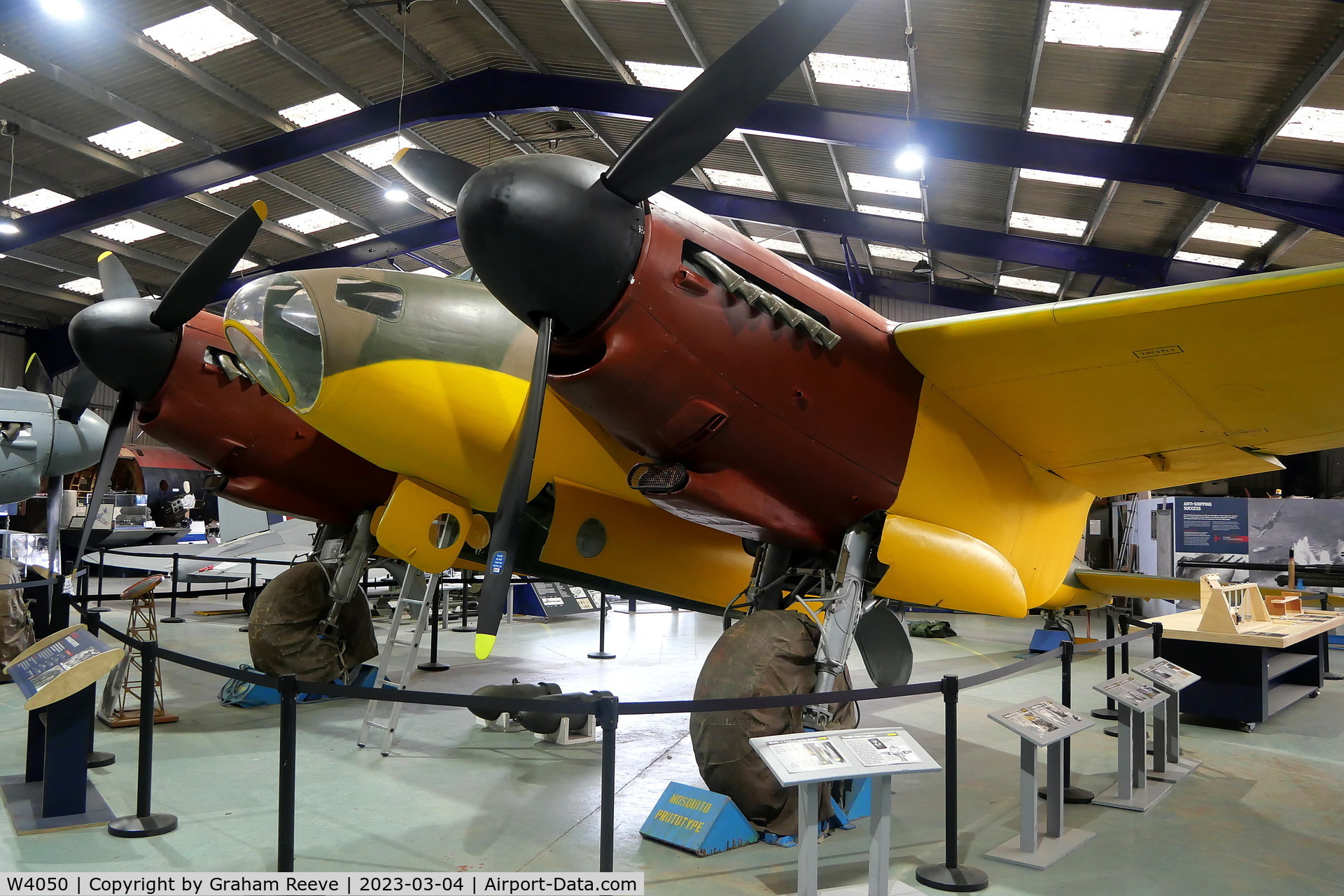 W4050, 1940 De Havilland DH.98 Mosquito Prototype C/N 98001, On display at the De Havilland Museum, London Colney.
