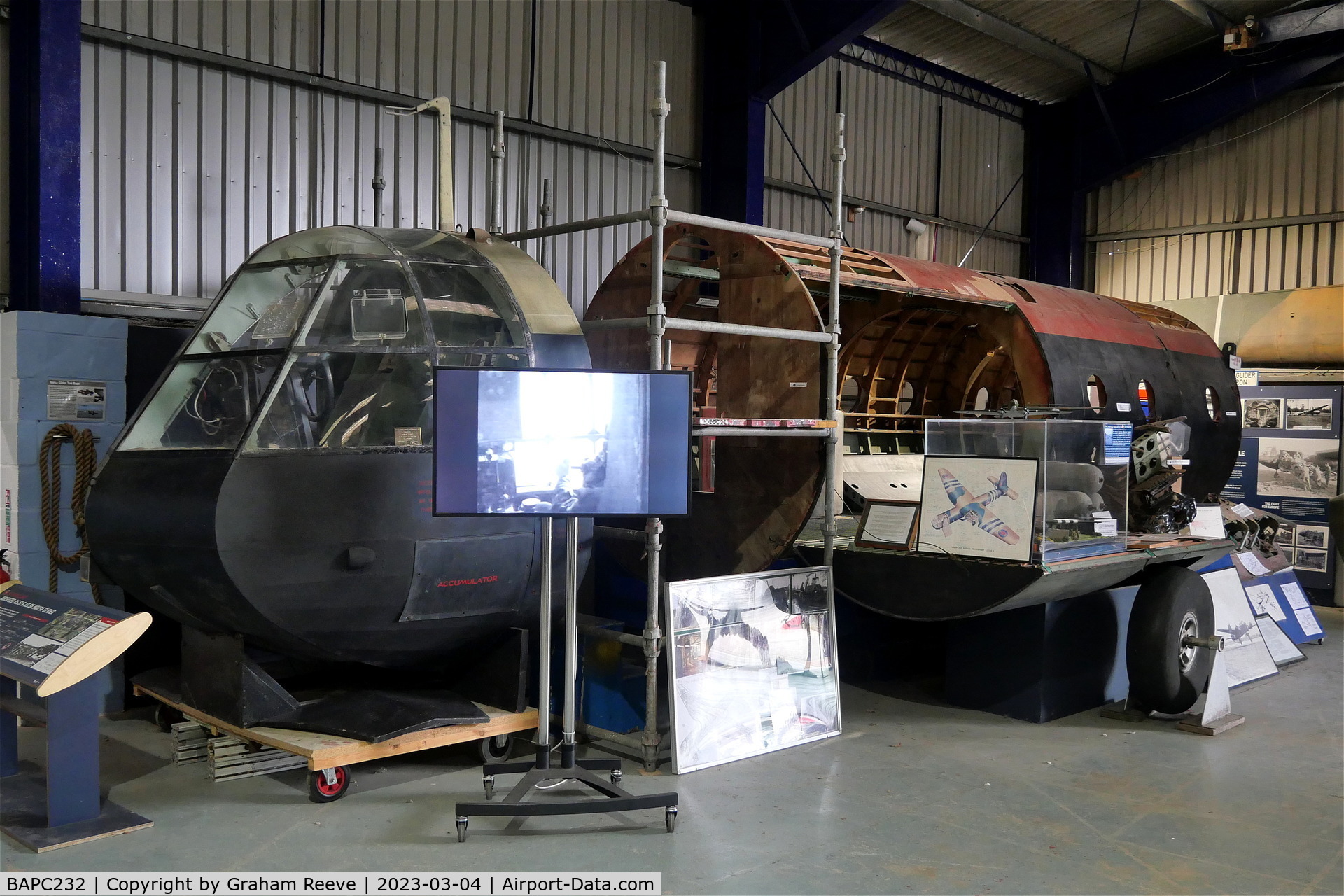 BAPC232, Airspeed AS.58 Horsa I/II C/N BAPC.232, On display at the De Havilland Museum, London Colney.