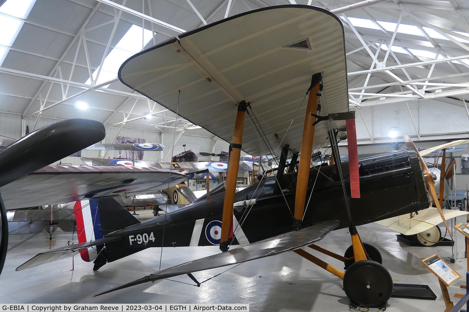 G-EBIA, 1918 Royal Aircraft Factory SE-5A C/N 654/2404, On display at the Shuttleworth Collection, Old Warden.