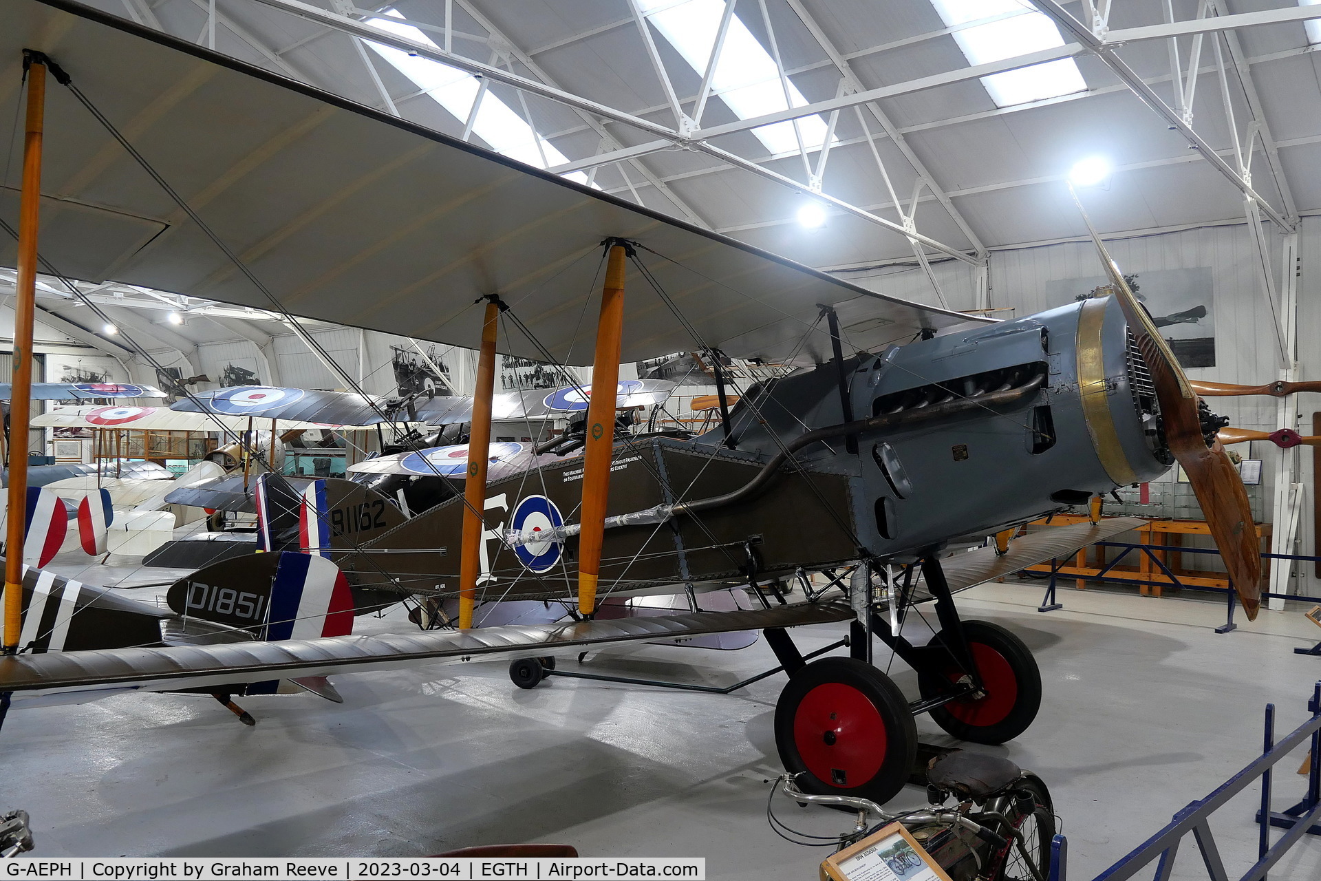 G-AEPH, 1918 Bristol F.2B Fighter C/N 7575, On display at the Shuttleworth Collection, Old Warden.