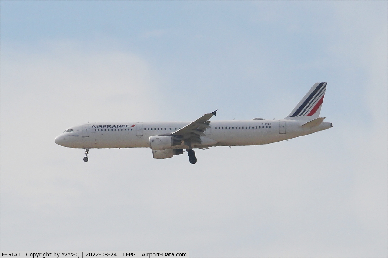 F-GTAJ, 2001 Airbus A321-211 C/N 1476, Airbus A321-211, On final rwy 08R, Roissy Charles De Gaulle airport (LFPG-CDG)