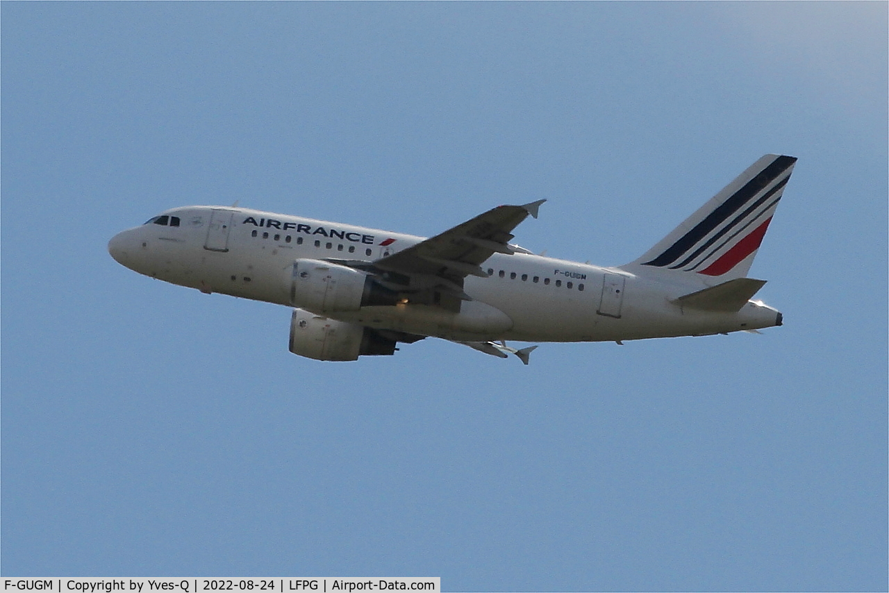 F-GUGM, 2006 Airbus A318-111 C/N 2750, Airbus A318-111, Climbing rwy 08L, Roissy Charles De Gaulle airport (LFPG-CDG)