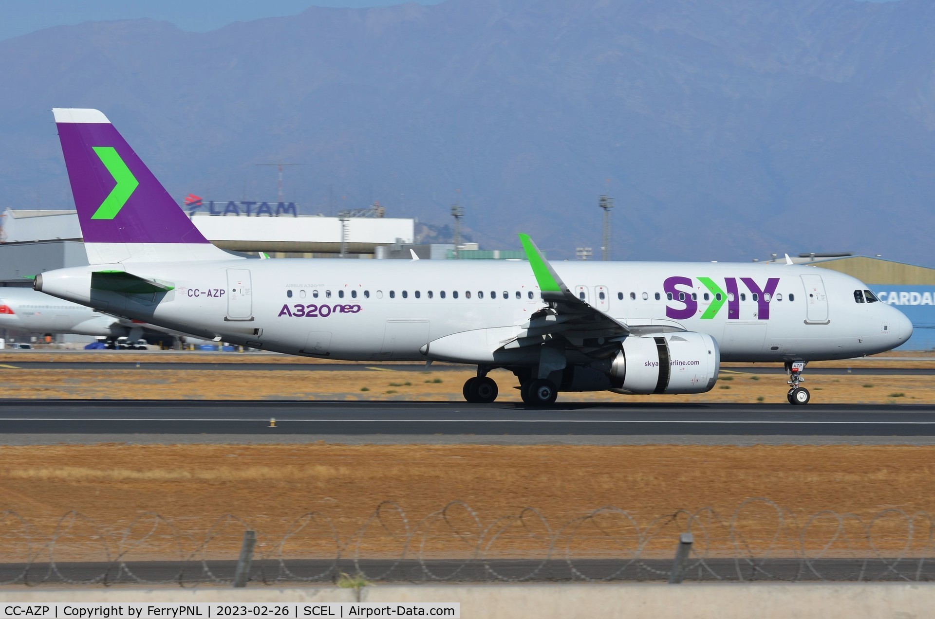 CC-AZP, 2019 Airbus A320-251N C/N 9372, Sky A320Neo landing