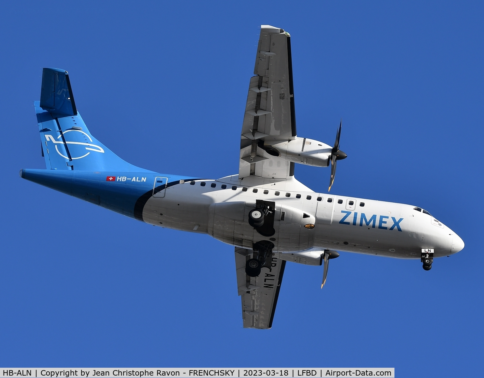 HB-ALN, 1996 ATR 42-500 C/N 528, Zimex, charter football team Nimes Olympique