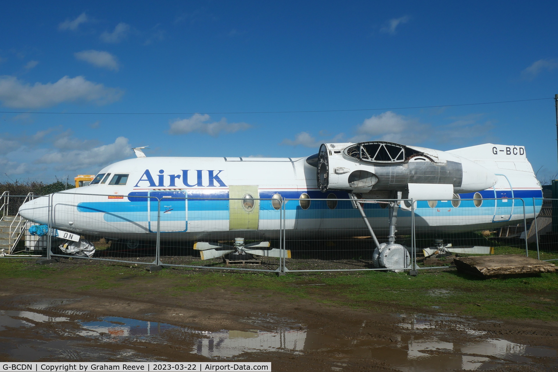 G-BCDN, 1963 Fokker F-27-200 Friendship C/N 10201, On display at the 