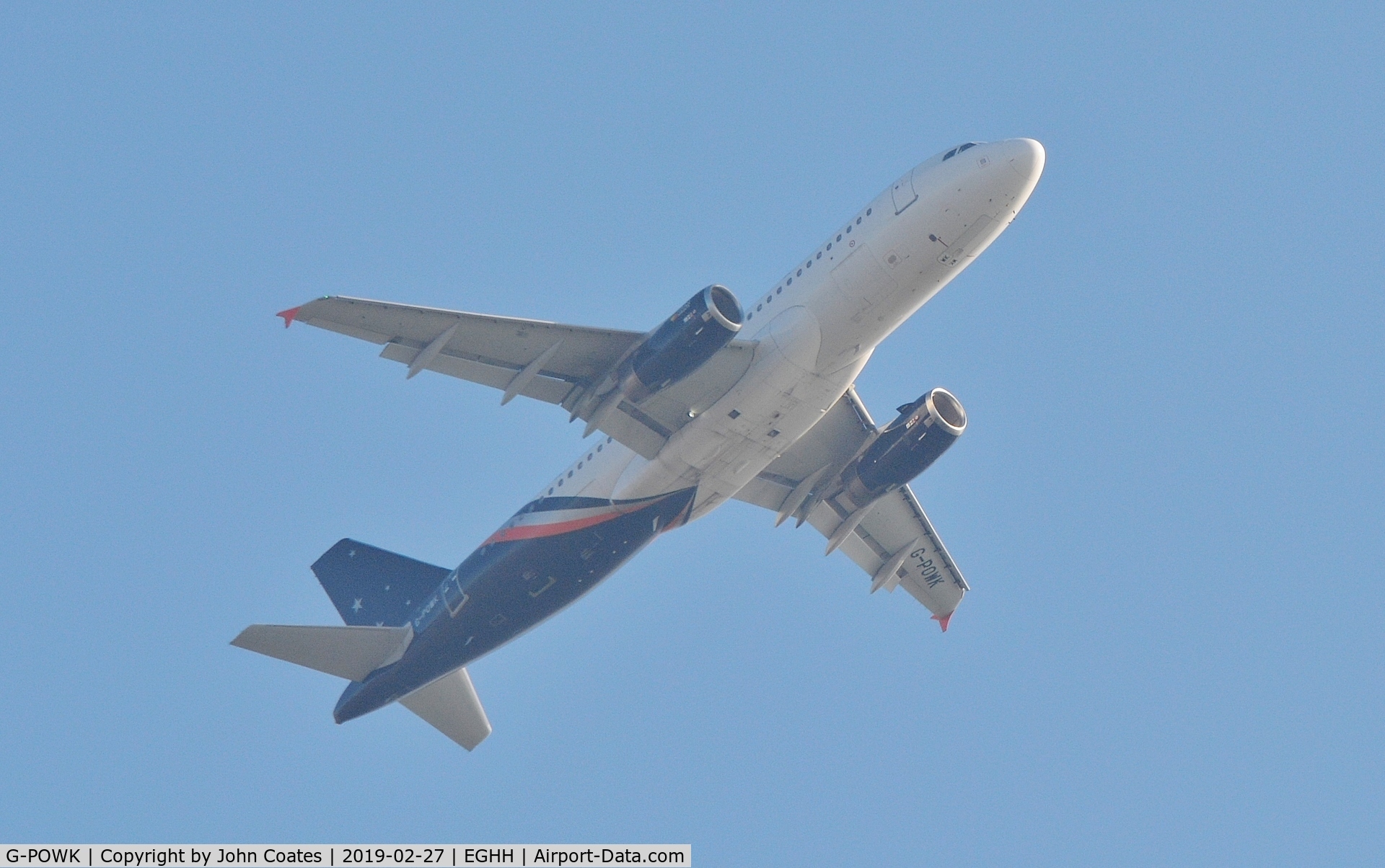 G-POWK, 2011 Airbus A320-233 C/N 4701, Departing