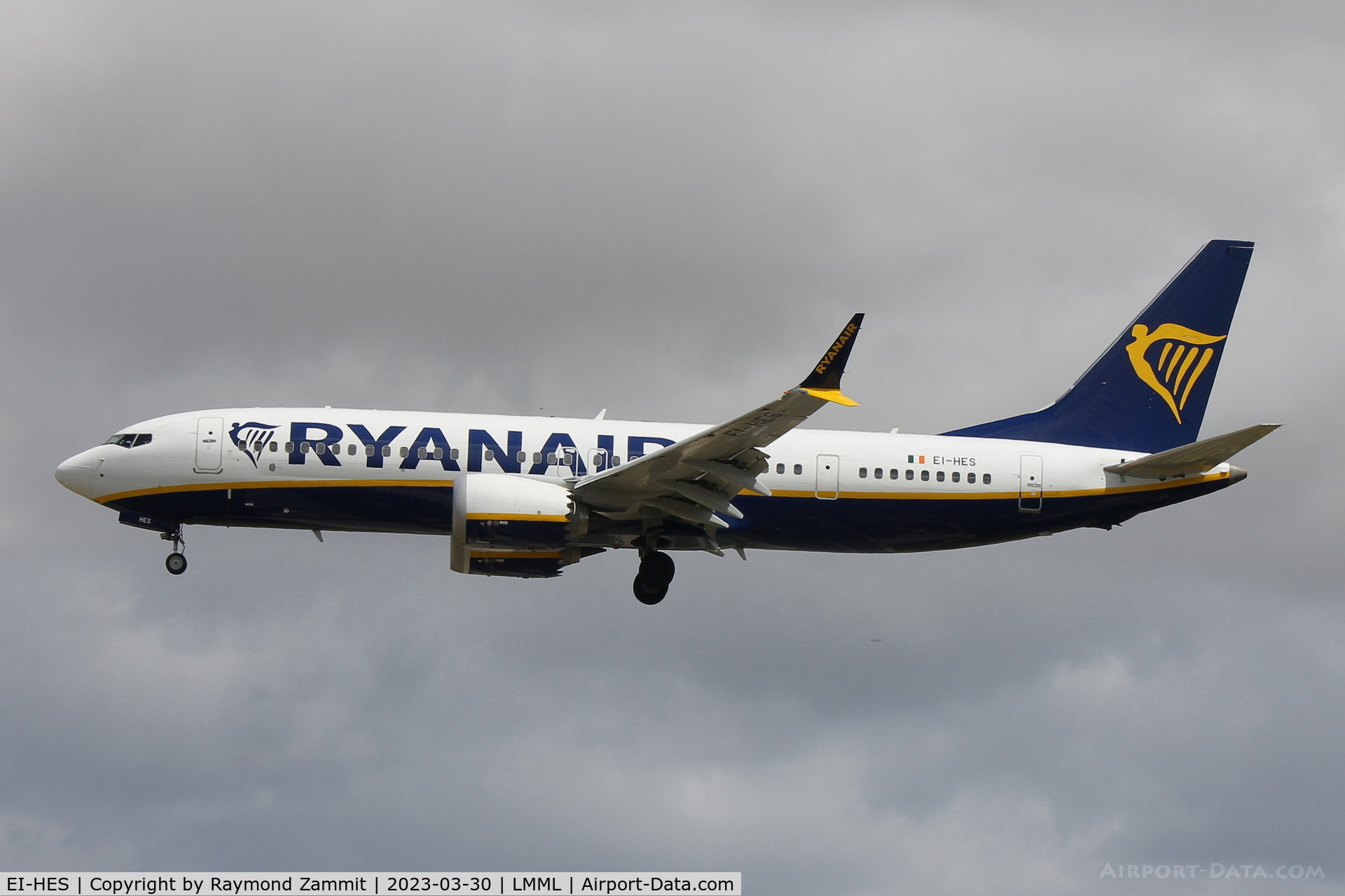 EI-HES, 2019 Boeing 737-8-200 MAX C/N 62306, B737-8 MAX EI-HES Ryanair