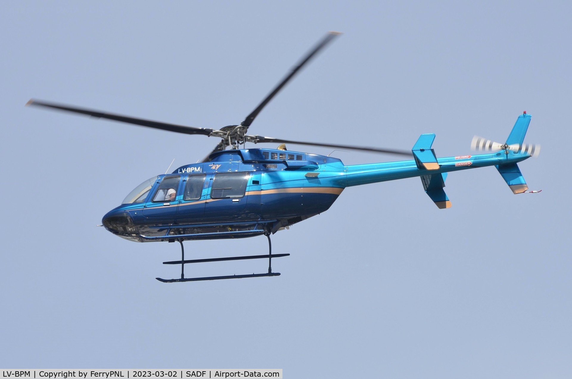 LV-BPM, Bell 407 C/N 53811, Bell 407 arriving at San Fernando