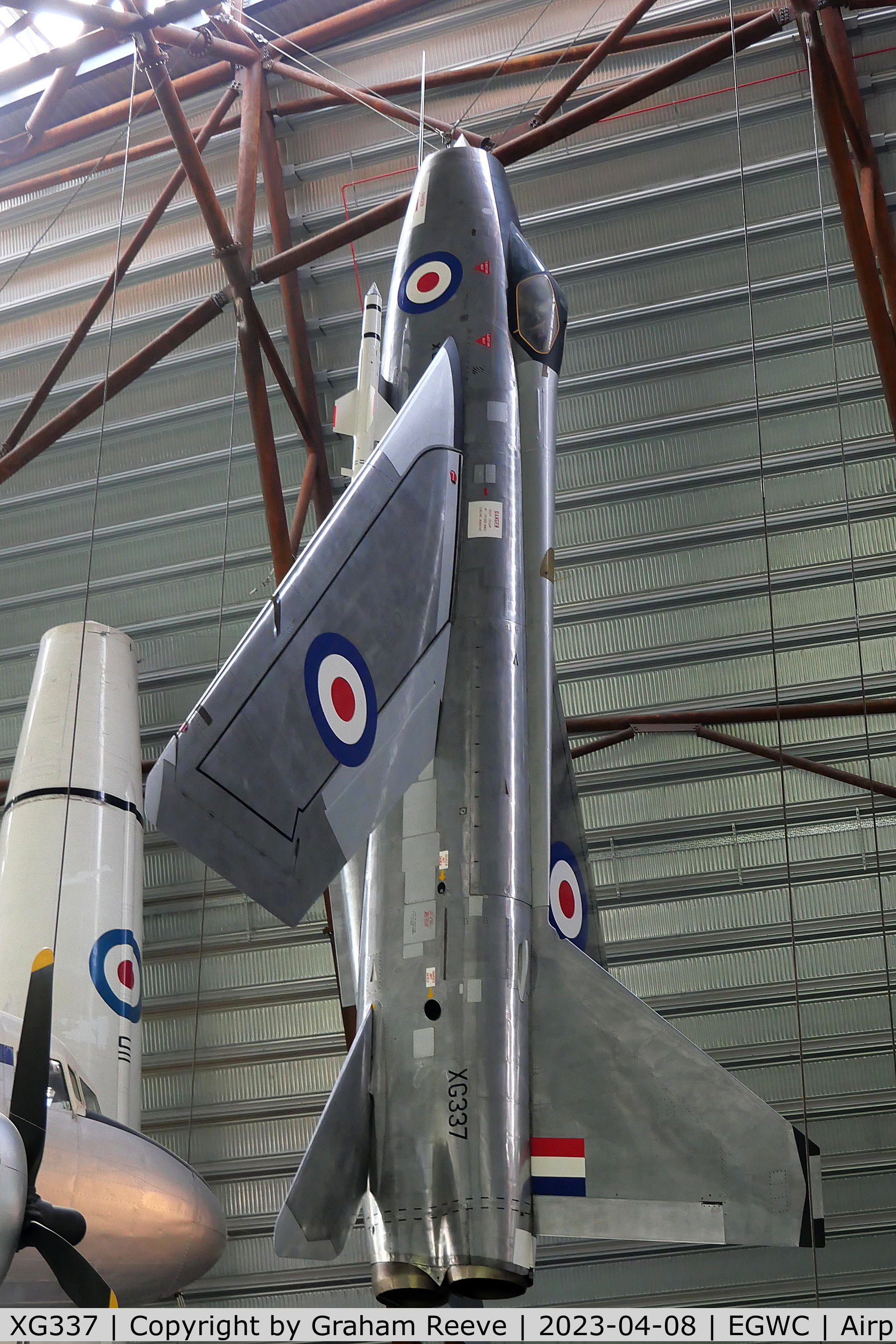 XG337, English Electric Lightning F.1 C/N 95026/1, On display at the RAF Museum, Cosford.