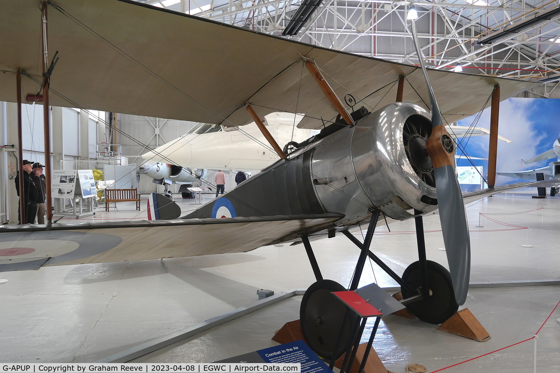 G-APUP, Sopwith Pup Replica C/N PFA 1582, On display at the RAF Museum, Cosford.