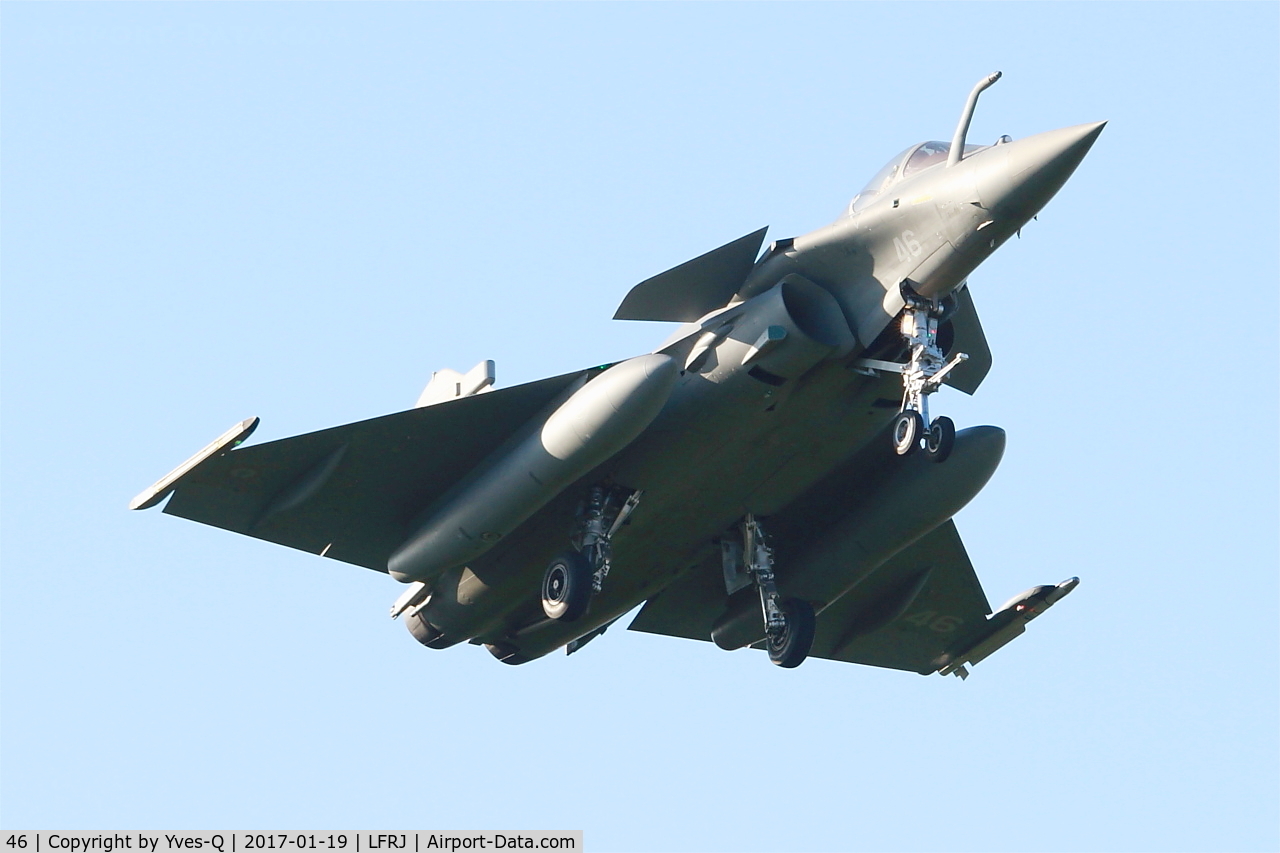 46, 2016 Dassault Rafale M C/N 46, Dassault Rafale M, On final rwy 08, Landivisiau naval air base (LFRJ-LDV)