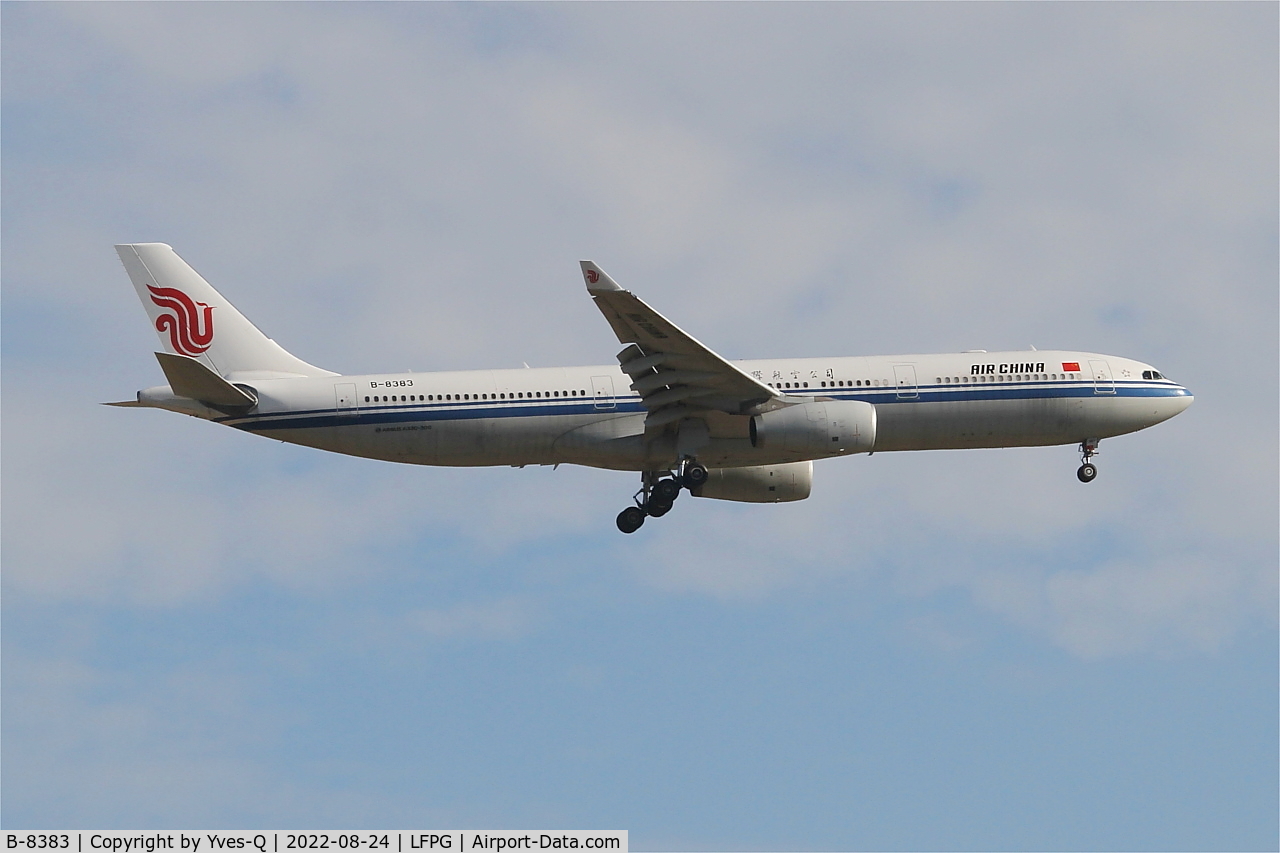 B-8383, 2017 Airbus A330-343 C/N 1802, Airbus A330-343, On final rwy 09L, Roissy Charles De Gaulle airport (LFPG-CDG)