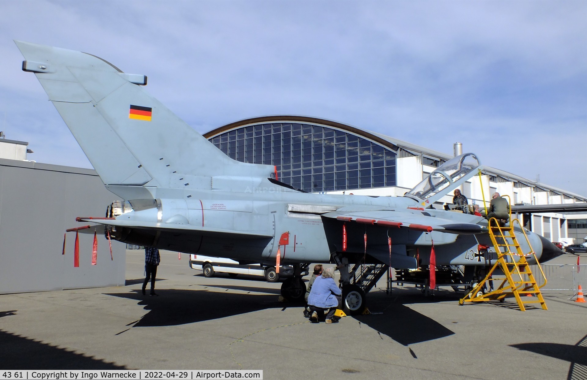 43 61, Panavia Tornado IDS C/N 162/GS034/4061, Panavia Tornado IDS of the Luftwaffe (German Air Force) (now a travelling exhibit with reg 43+00) at the AERO 2022, Friedrichshafen