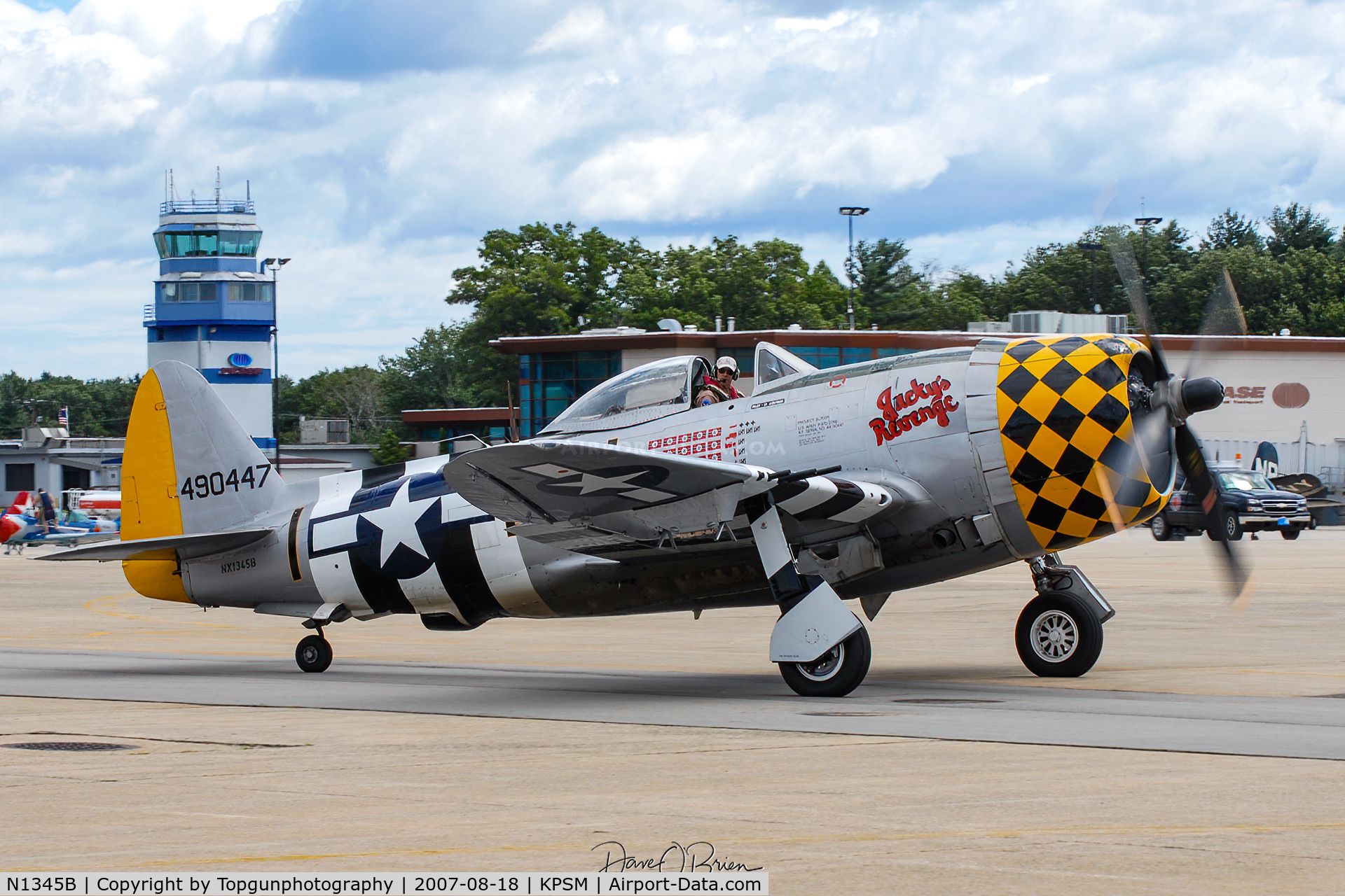N1345B, 1945 Republic P-47D Thunderbolt C/N 399-55592, Sad to know this pilot and plane were lost in the bay at NYC
