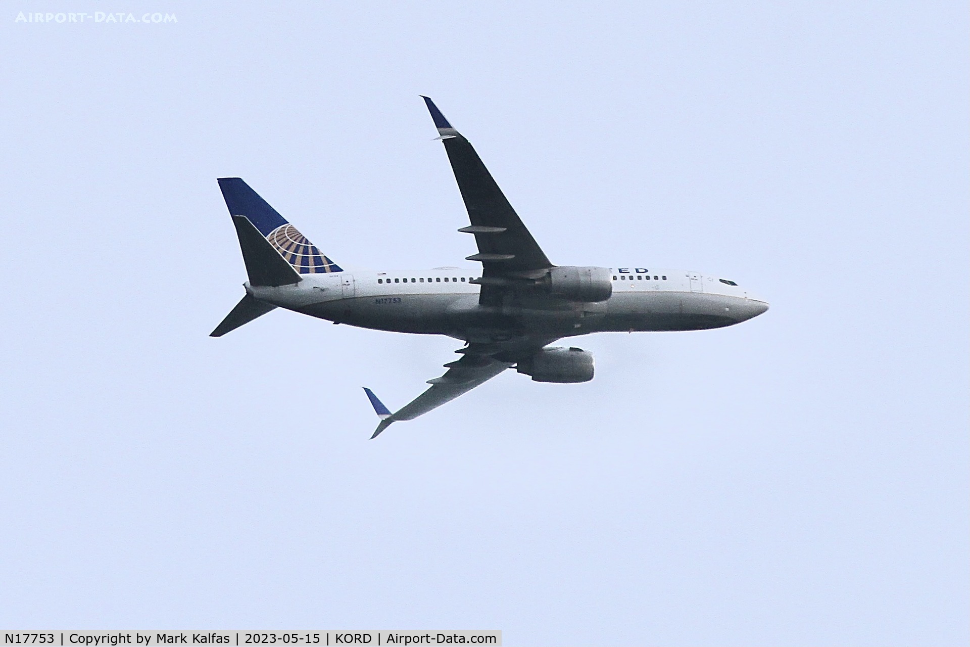 N17753, 2002 Boeing 737-7V3 C/N 30463, United Airlines Boeing 737-7V3, N17753 operating as  UA248 from CLT to ORD