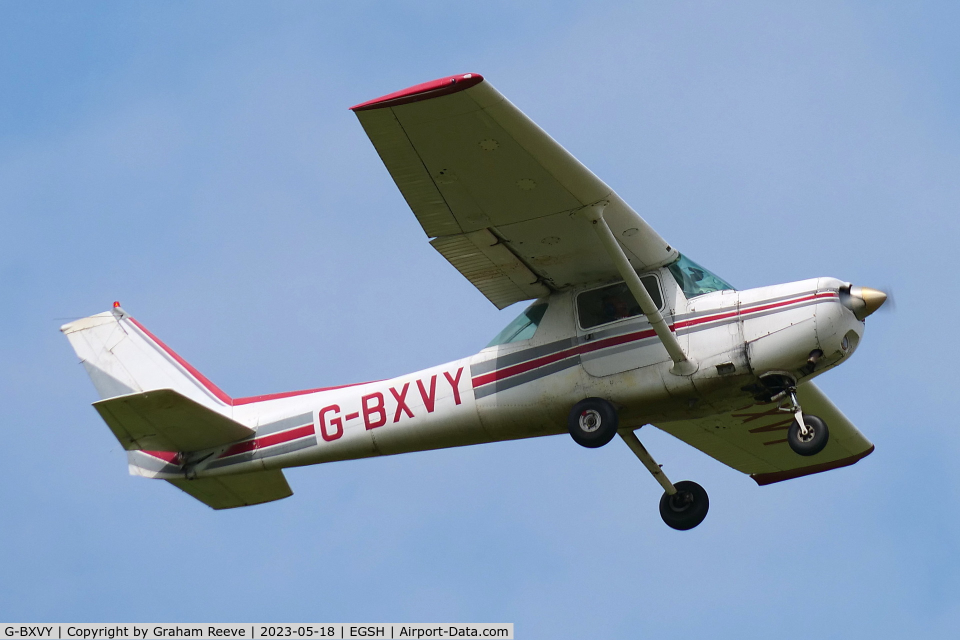 G-BXVY, 1979 Cessna 152 C/N 152-79808, Departing from Norwich.
