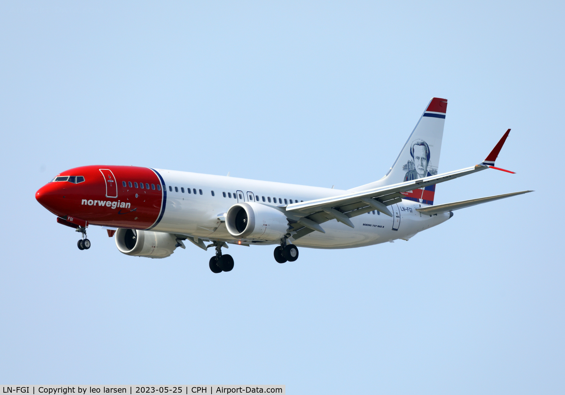LN-FGI, 2022 Boeing 737-8 MAX C/N 65185, Copenhagen 25.5.2023. 