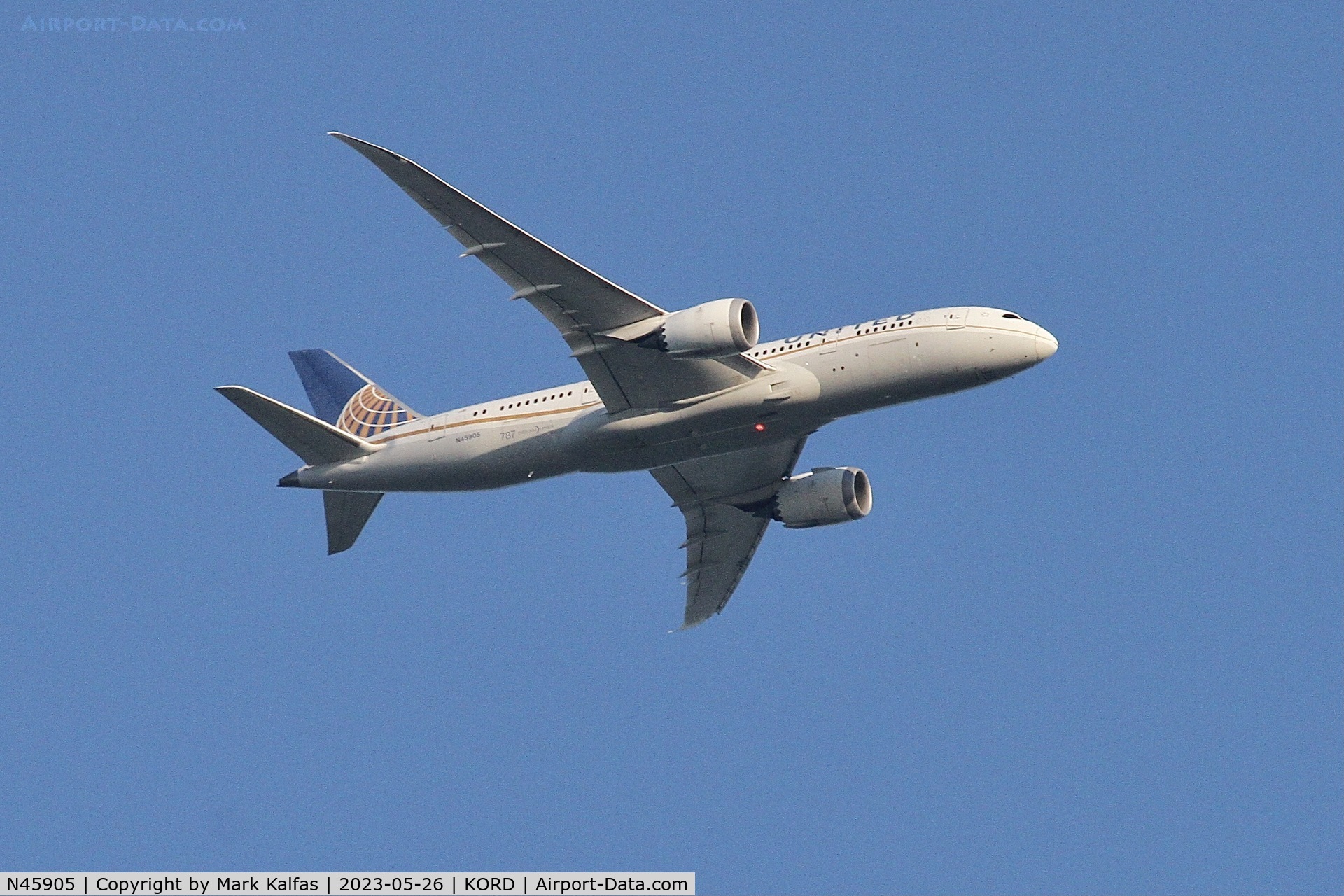 N45905, 2012 Boeing 787-8 Dreamliner Dreamliner C/N 34825, United Airlines Boeing 787-8 Dreamliner/ B788 N45905 UA1297 IAD-ORD