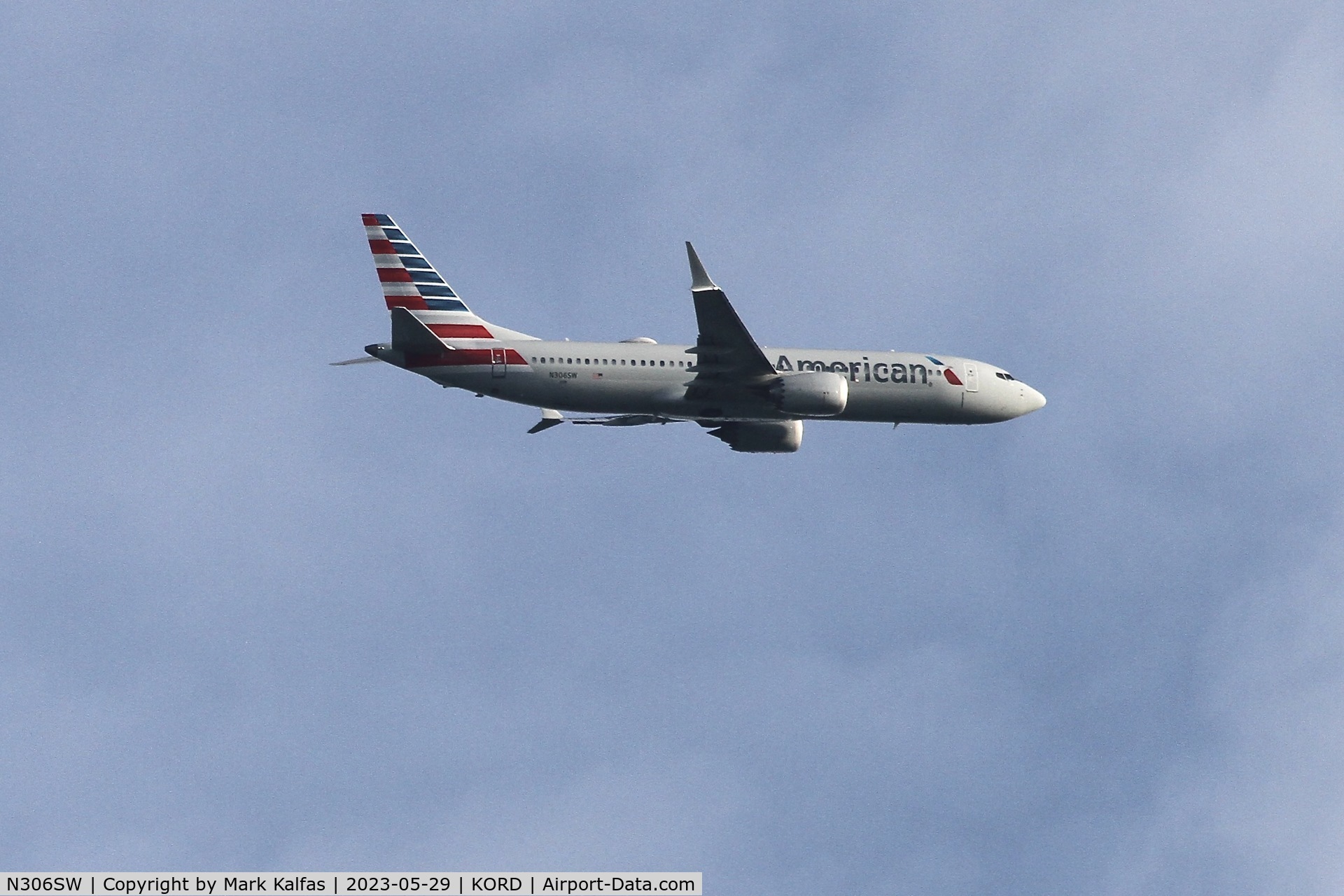 N306SW, 2021 Boeing 737-8 MAX C/N 44488, American Airlines Boeing 737-8 MAX/ B738 N306SW operating as AA1159 MIA-ORD