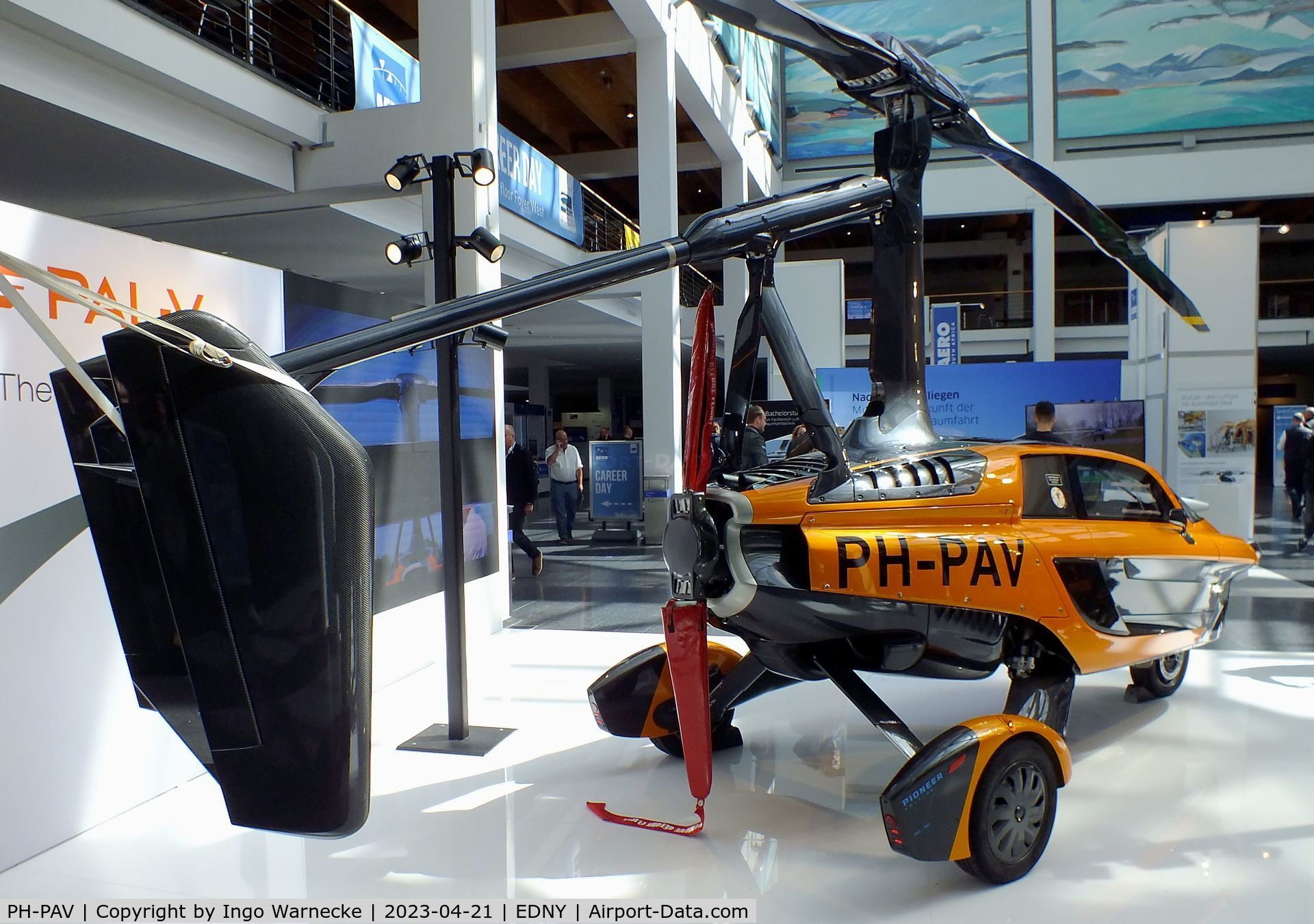 PH-PAV, PAL-V International B.V. Liberty C/N 01, PAL-V Liberty Sport roadable in aircraft mode at the AERO 2023, Friedrichshafen