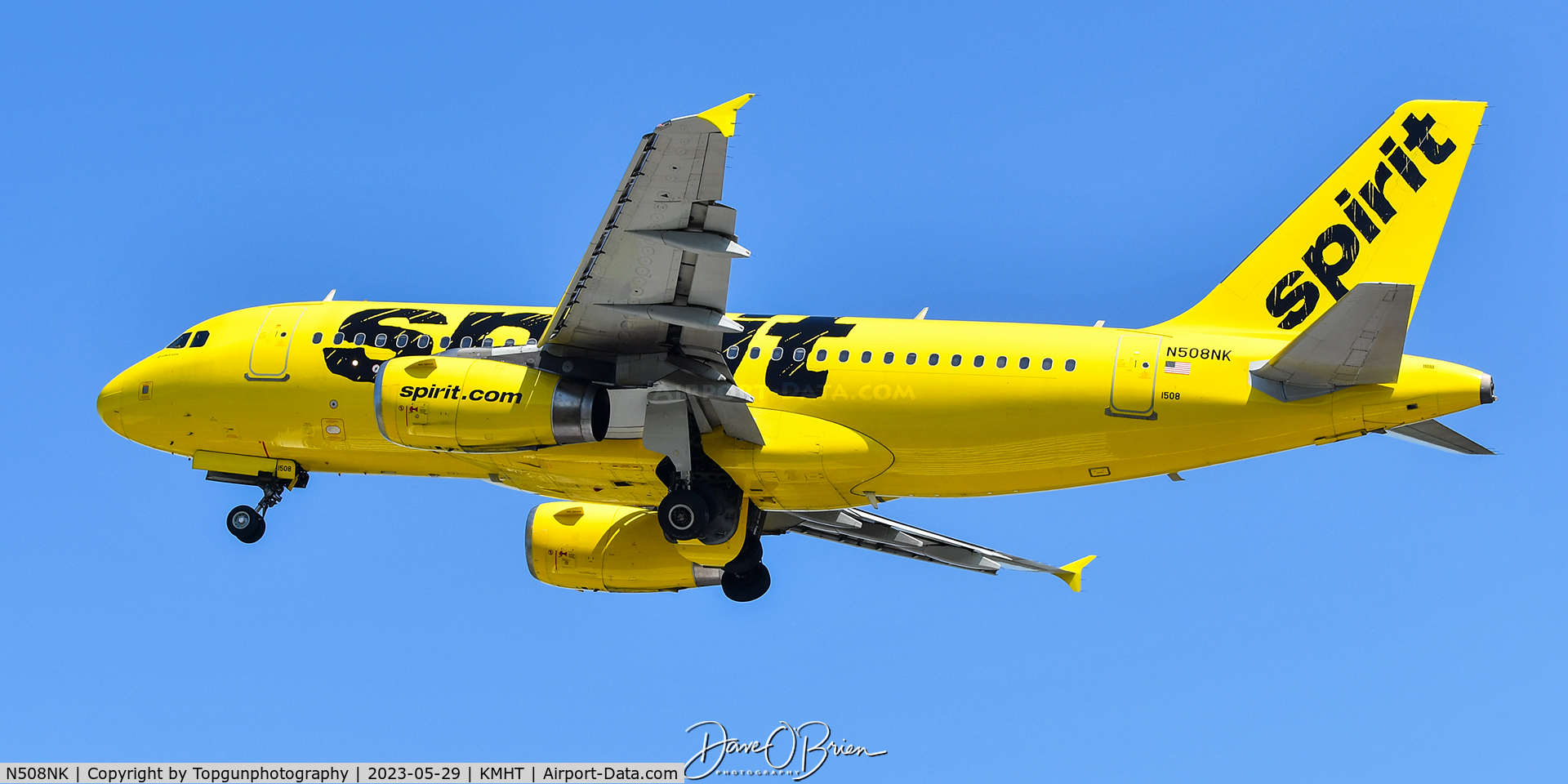 N508NK, 2005 Airbus A319-132 C/N 2567, Spirit Airlines off to FL