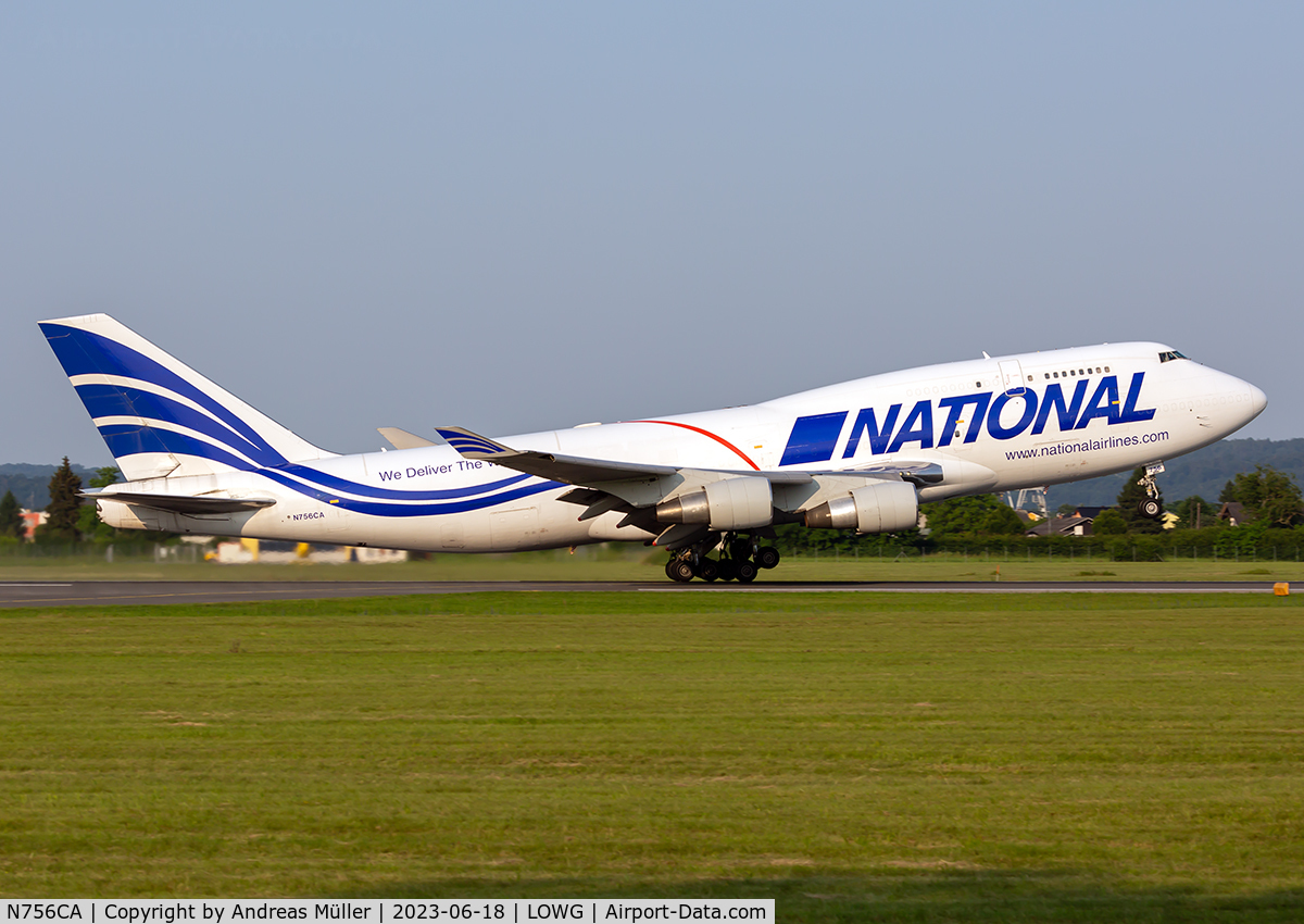 N756CA, 1992 Boeing 747-412/BCF C/N 26547, Takeoff to LAX