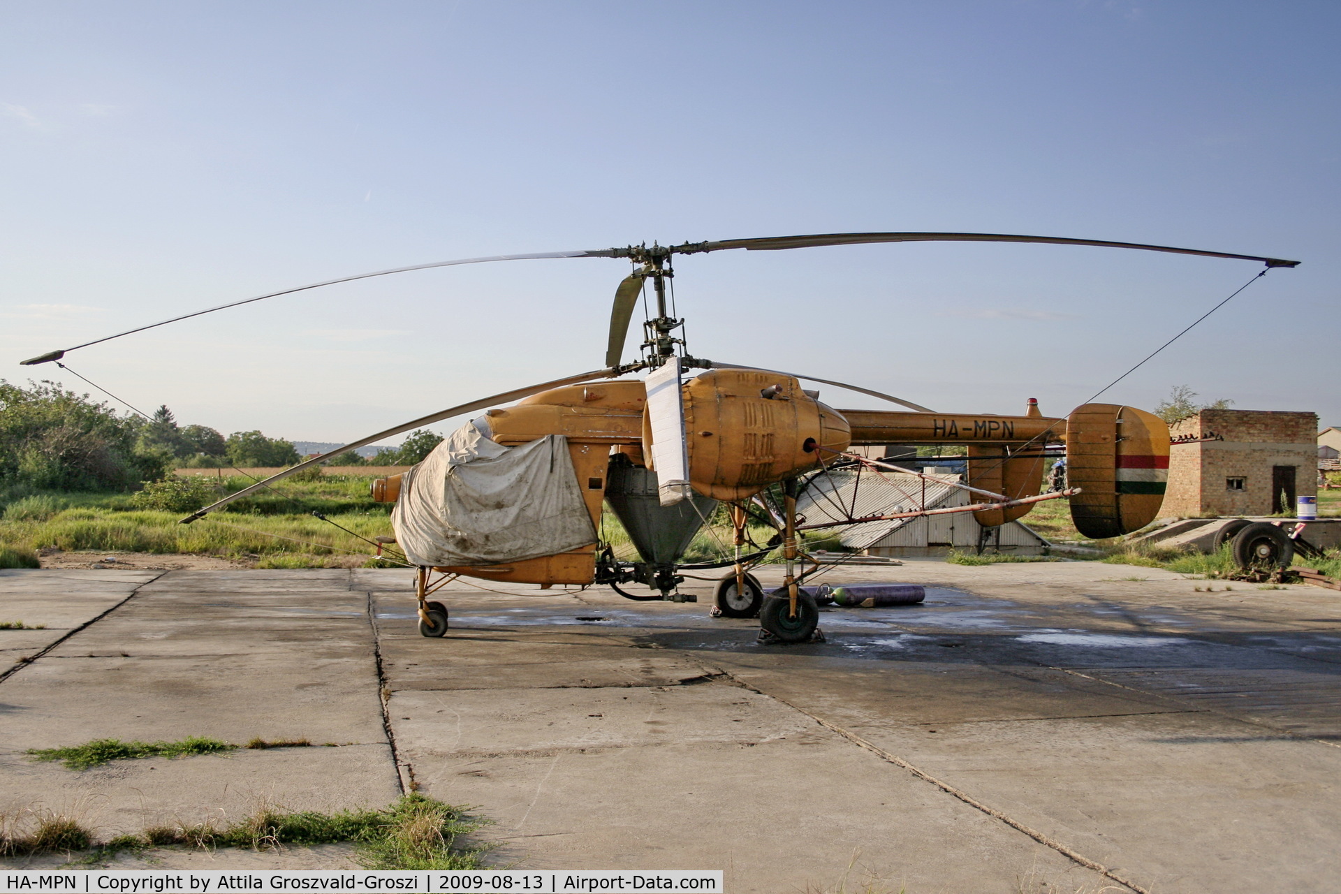 HA-MPN, 1978 Kamov Ka-26 Hoodlum C/N 7806312, Tata, agricultural depot, take-off field, Hungary