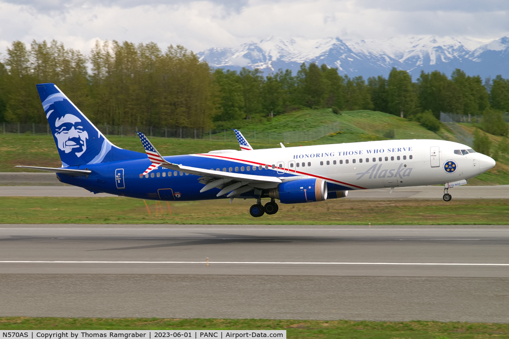 N570AS, 2007 Boeing 737-890 C/N 35185, Alaska Airlines Boeing 737-800 