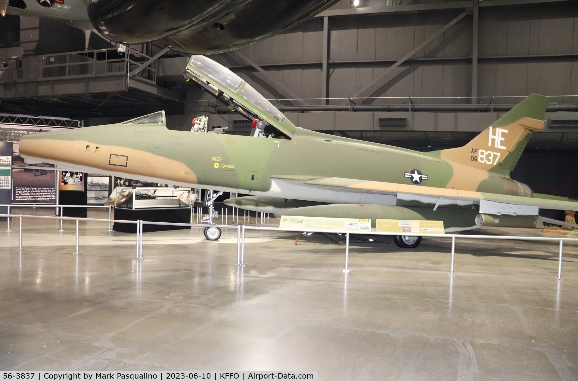 56-3837, 1958 North American F-100F Super Sabre C/N 243-113, North American F-100F Super Sabre