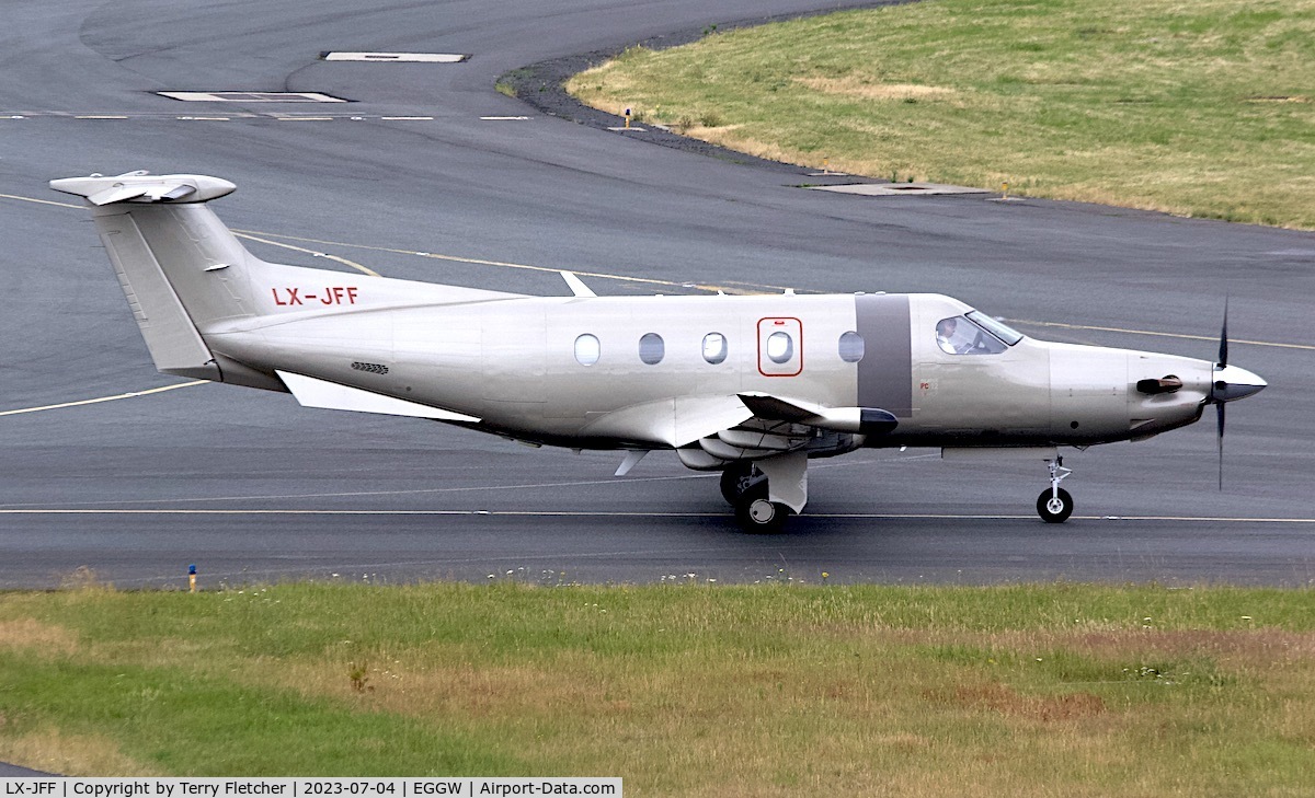 LX-JFF, 2018 Pilatus PC-12/47E C/N 1857, At Luton Airport