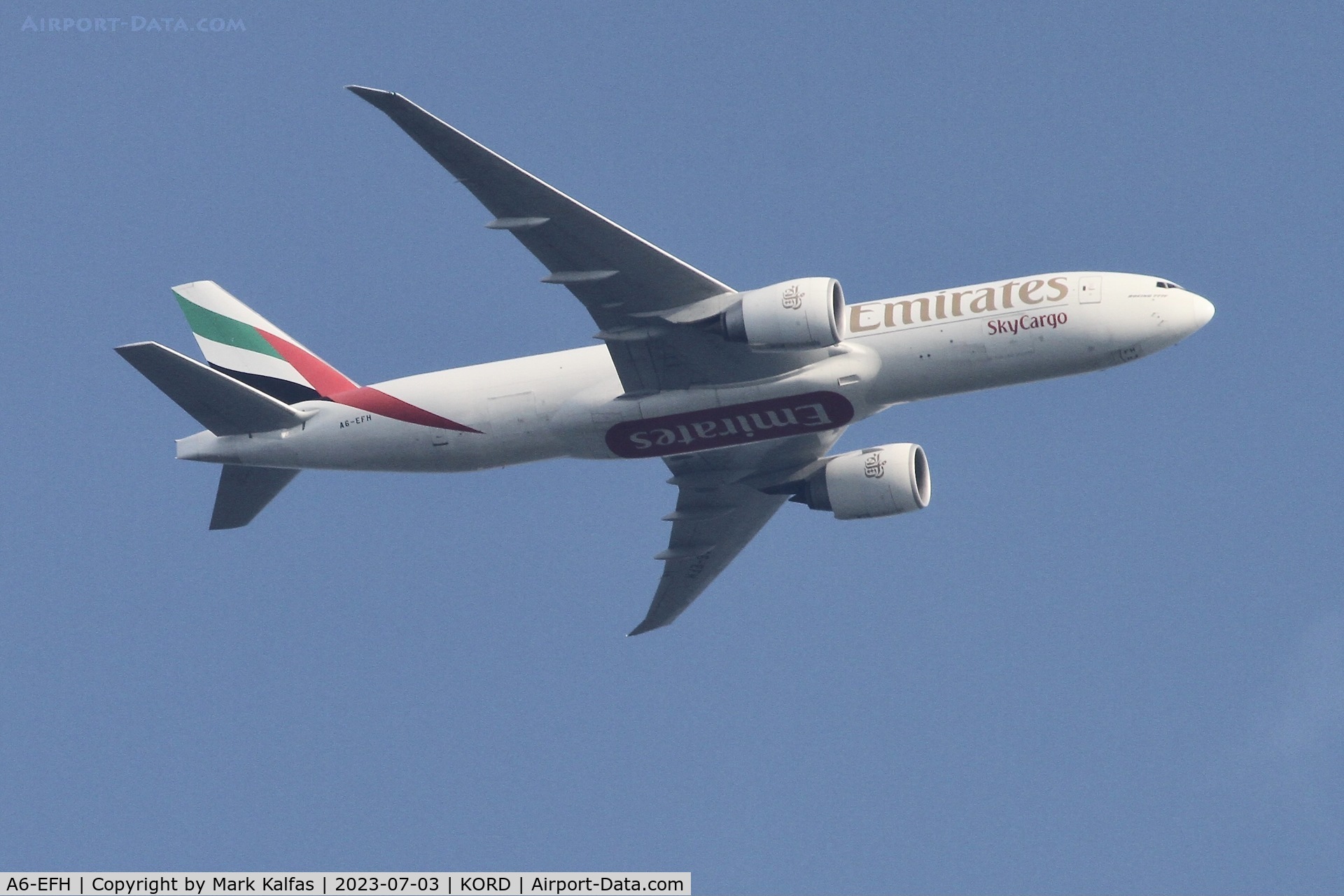 A6-EFH, 2012 Boeing 777-F1H C/N 35608, Emirates B77L A6-EFH UAE9989 LCK-ORD